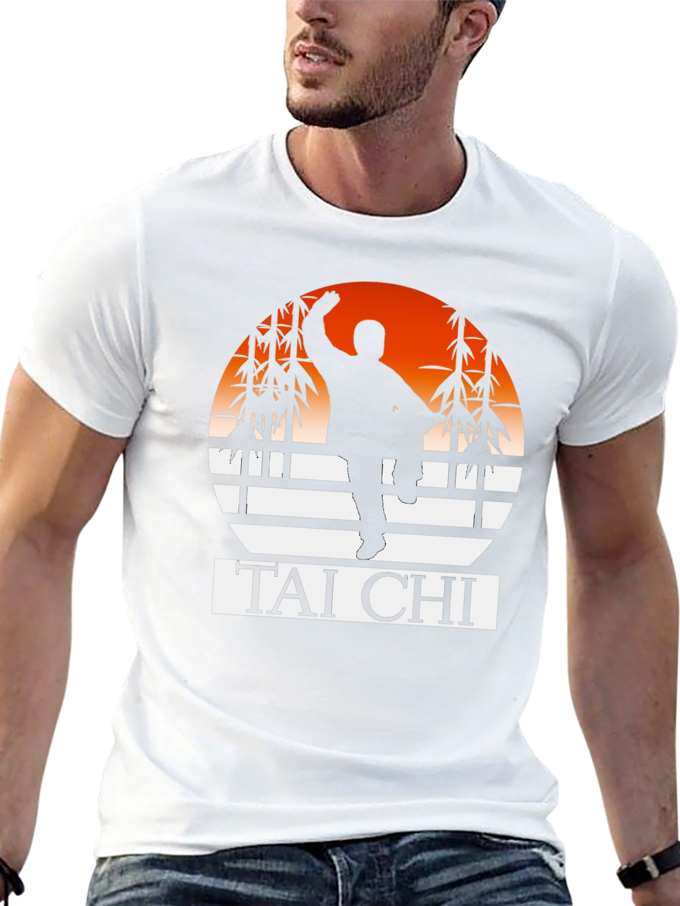 Tai Chi Sunset Graphic T-Shirt - Martial Arts Tee