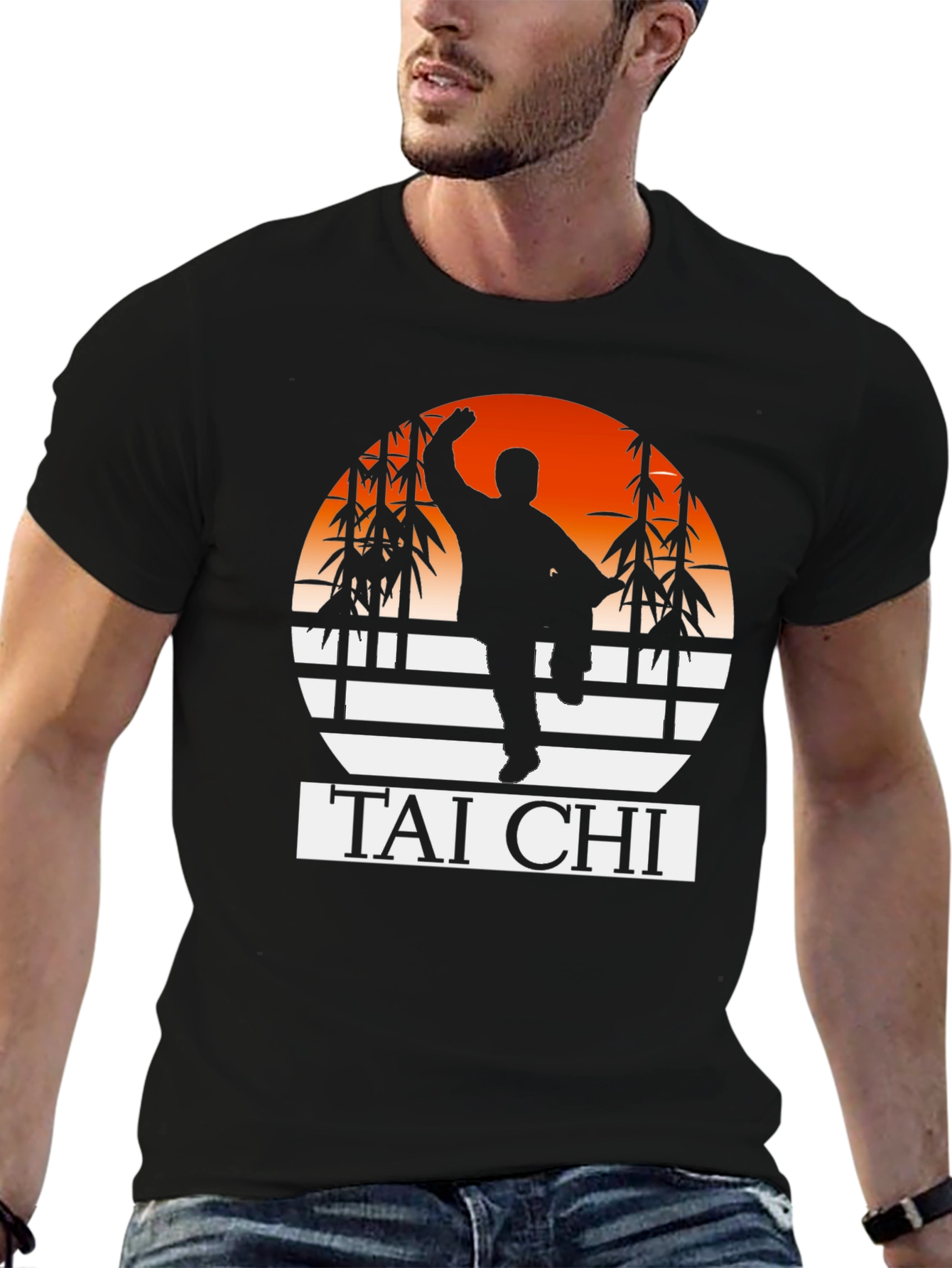 Tai Chi Sunset Graphic T-Shirt - Martial Arts Tee