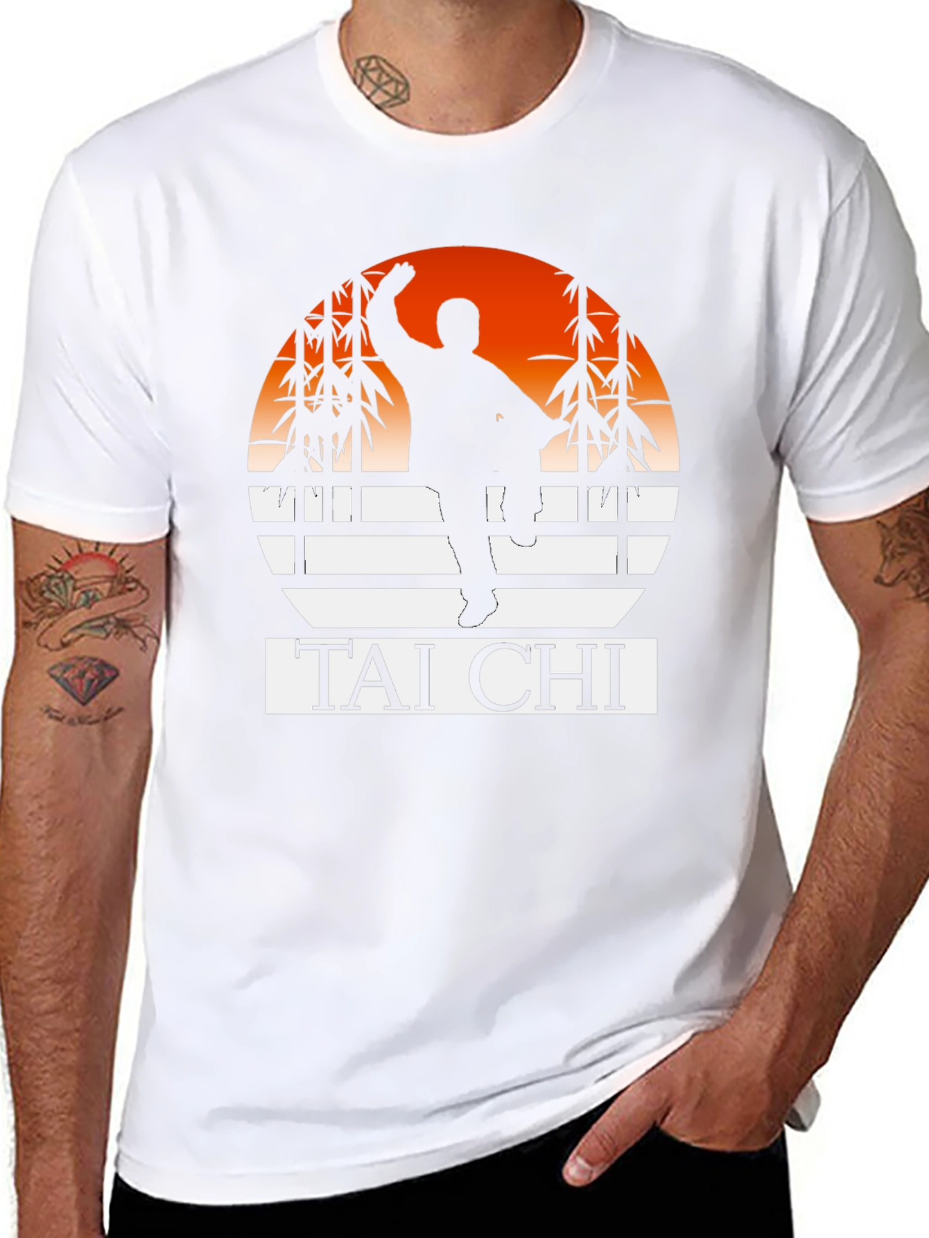 Tai Chi Sunset Graphic T-Shirt - Martial Arts Tee