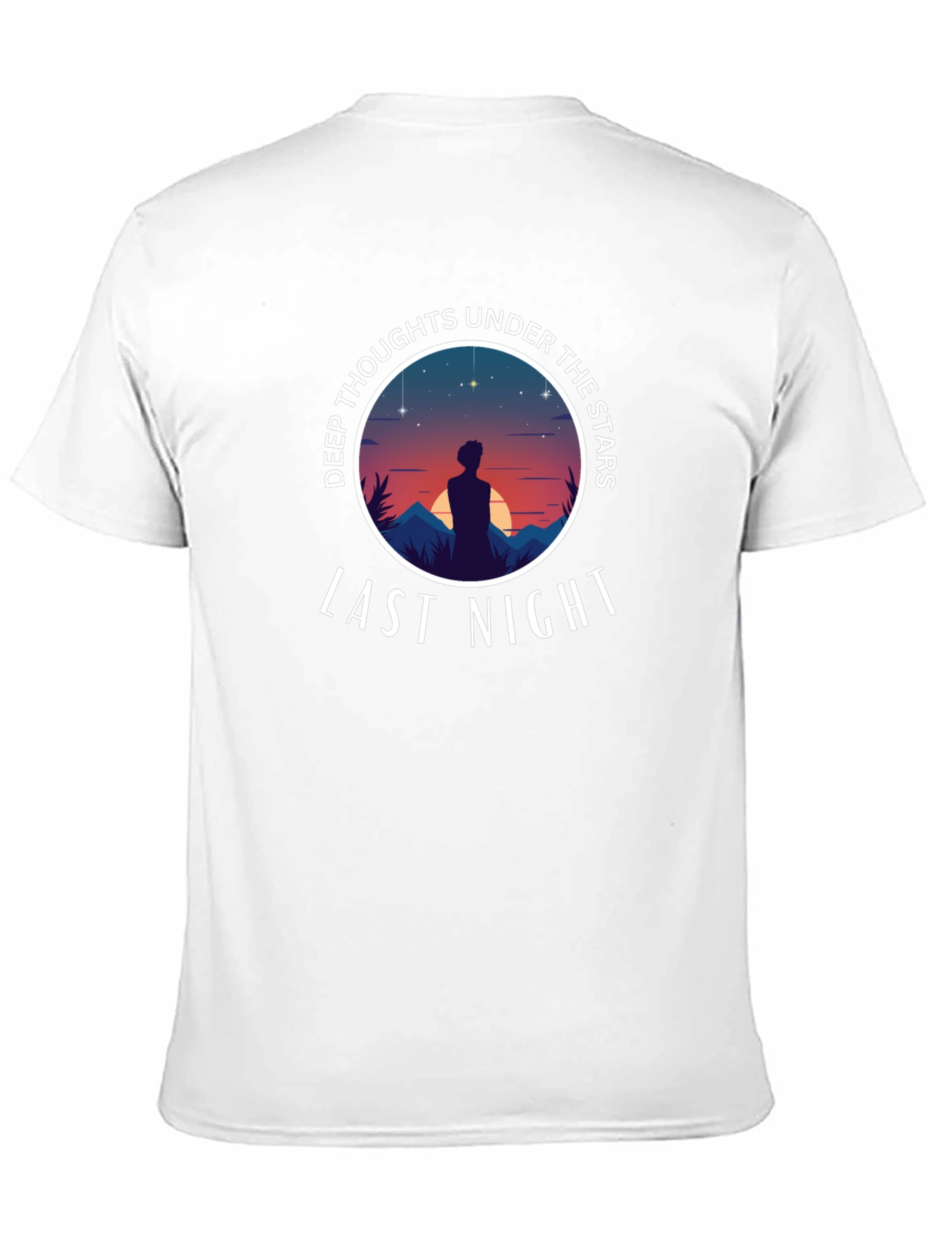Deep Thoughts Under The Stars Black T-Shirt