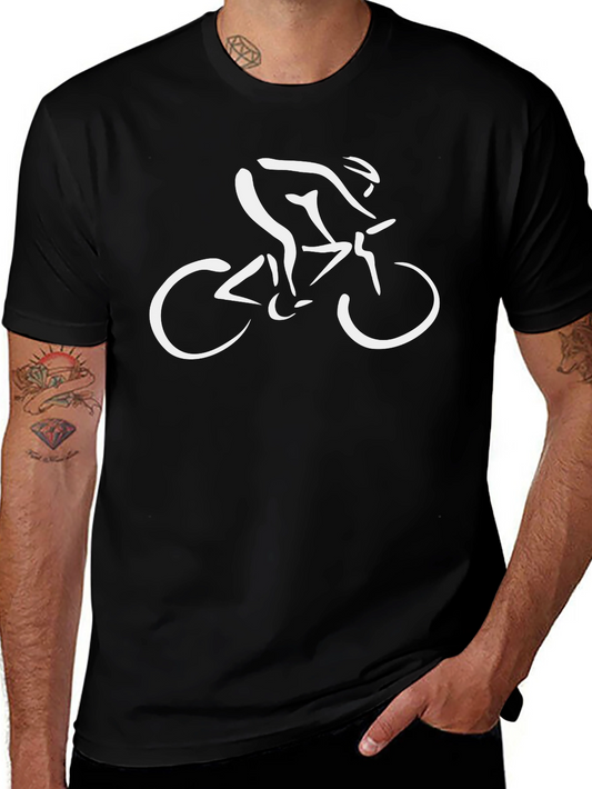Cycling Graphic Tee - Minimalist Bike Shirt