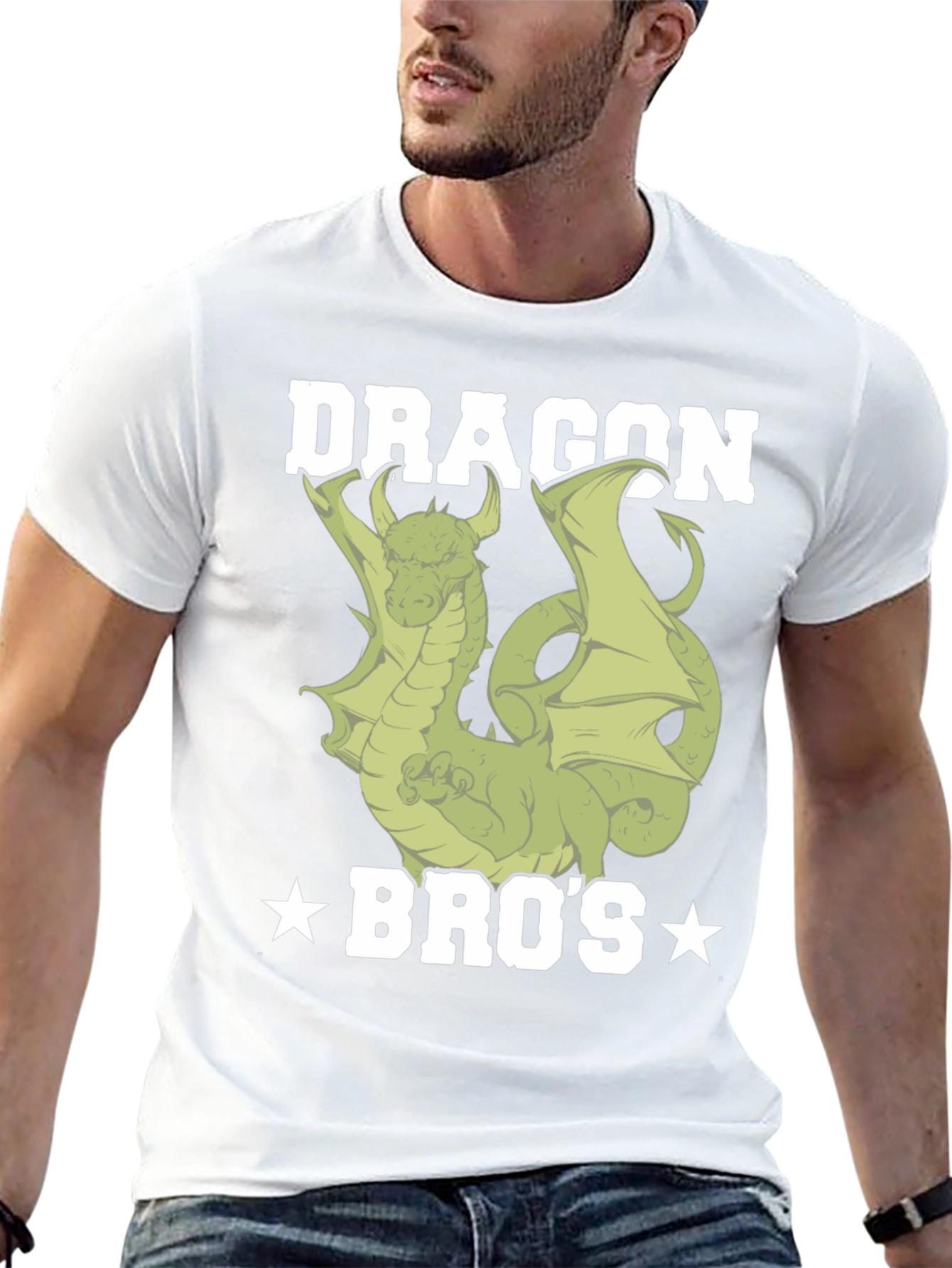 Dragon Bros Graphic Tee - Cool Dragon Design