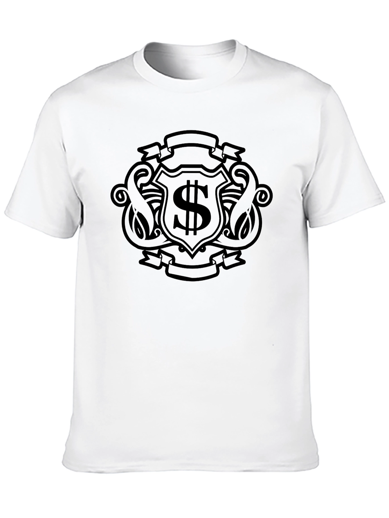 Black Crest Dollar Sign Graphic Tee