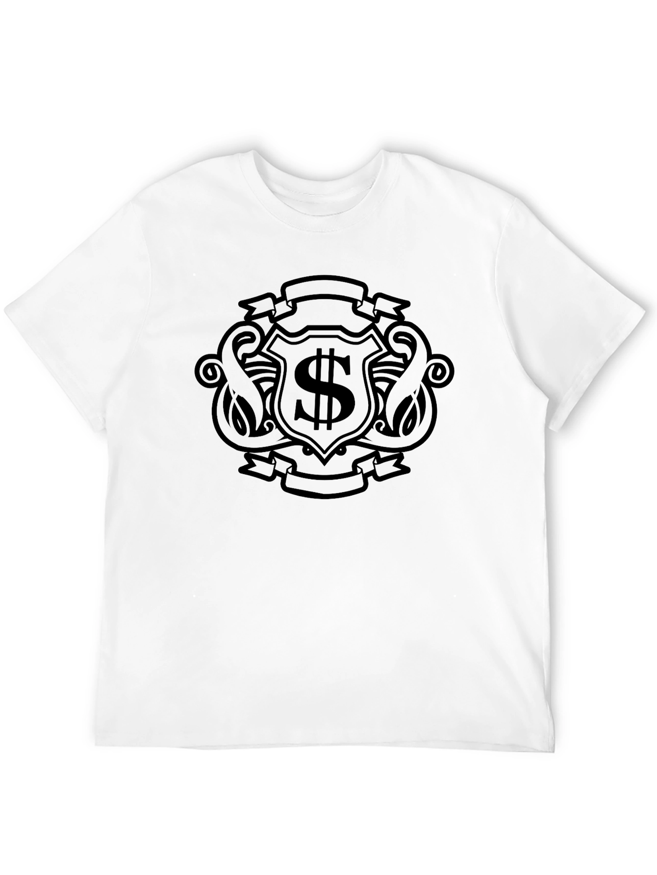 Black Crest Dollar Sign Graphic Tee