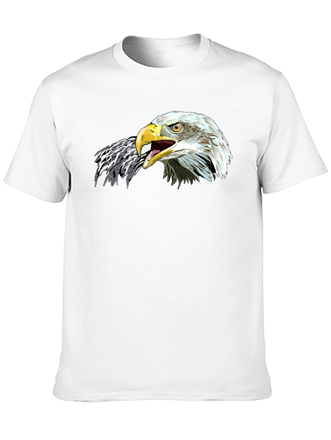 Bold Eagle Graphic Tee - Black Cotton Comfort