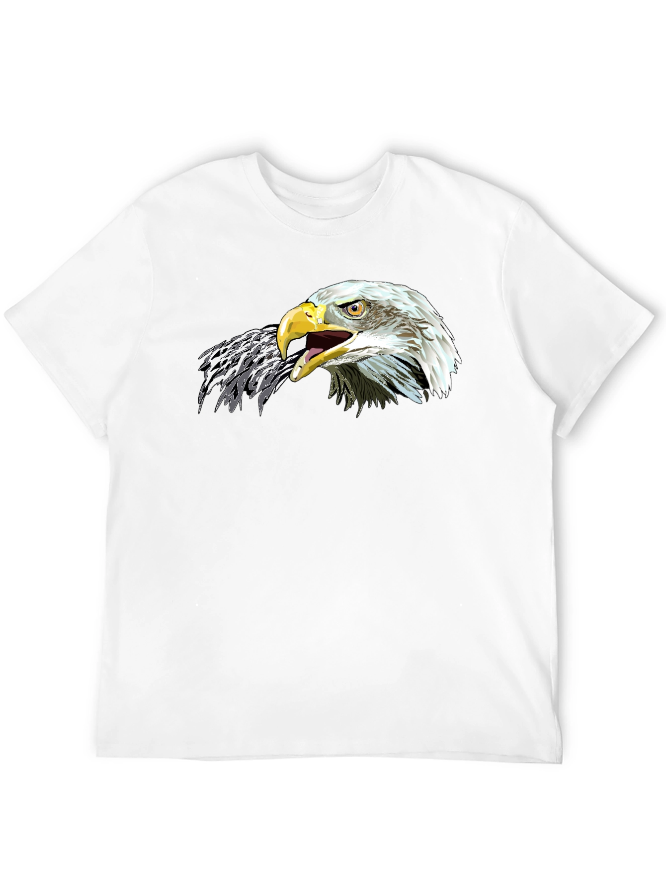 Bold Eagle Graphic Tee - Black Cotton Comfort
