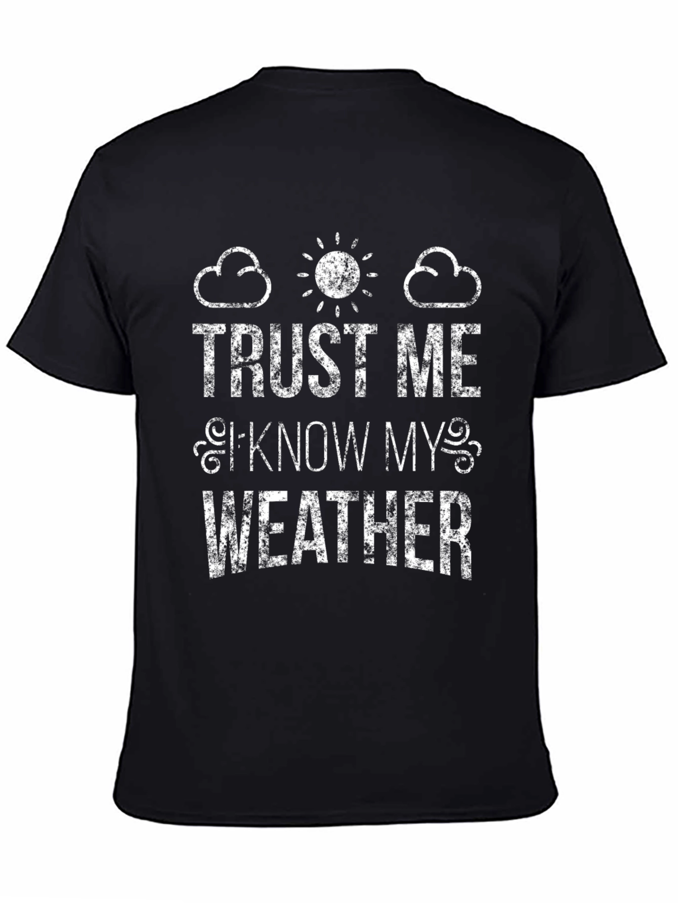 Trust Me I Know My Weather Black T-Shirt