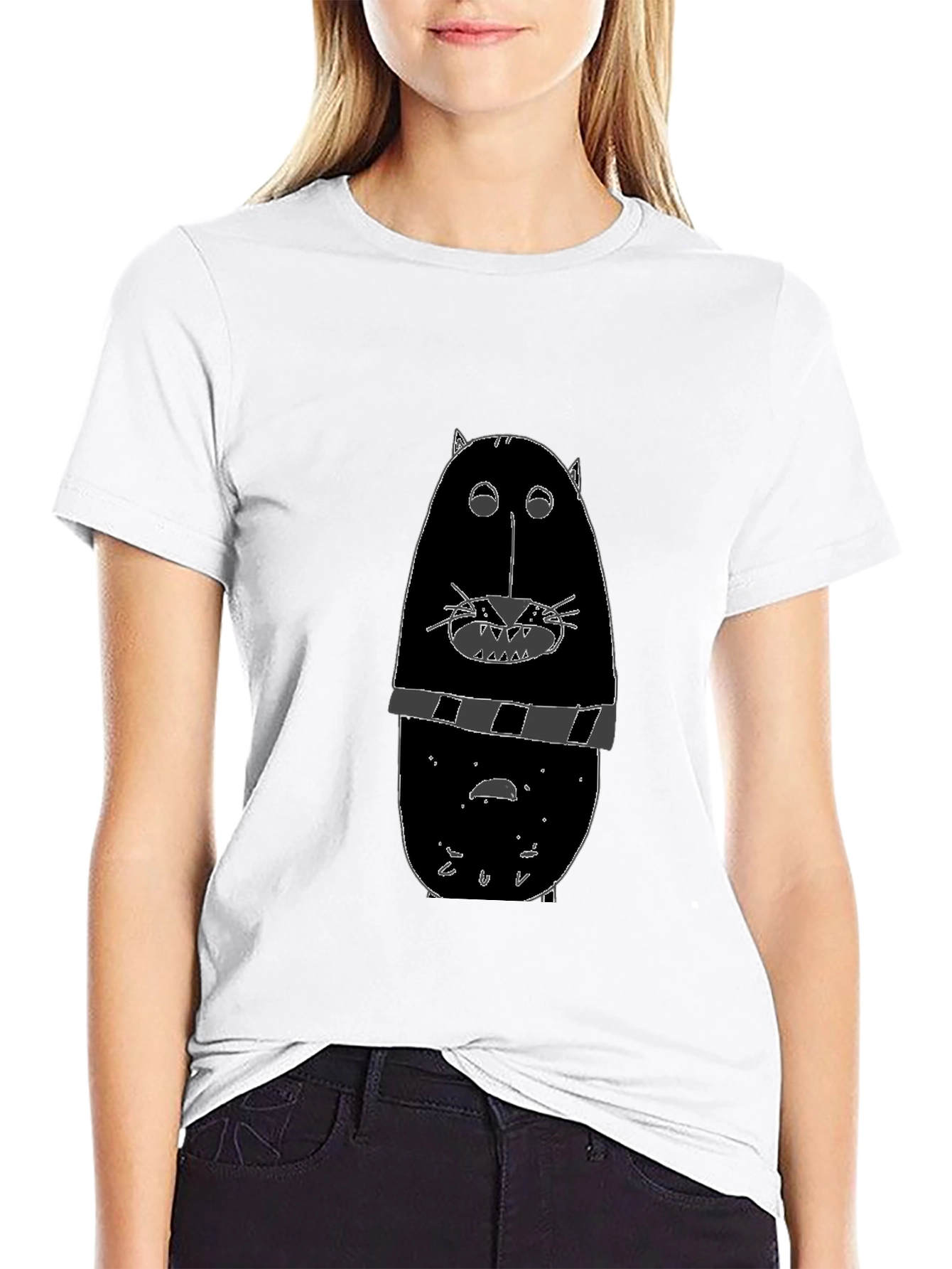 Funny Black Cat Graphic Tee