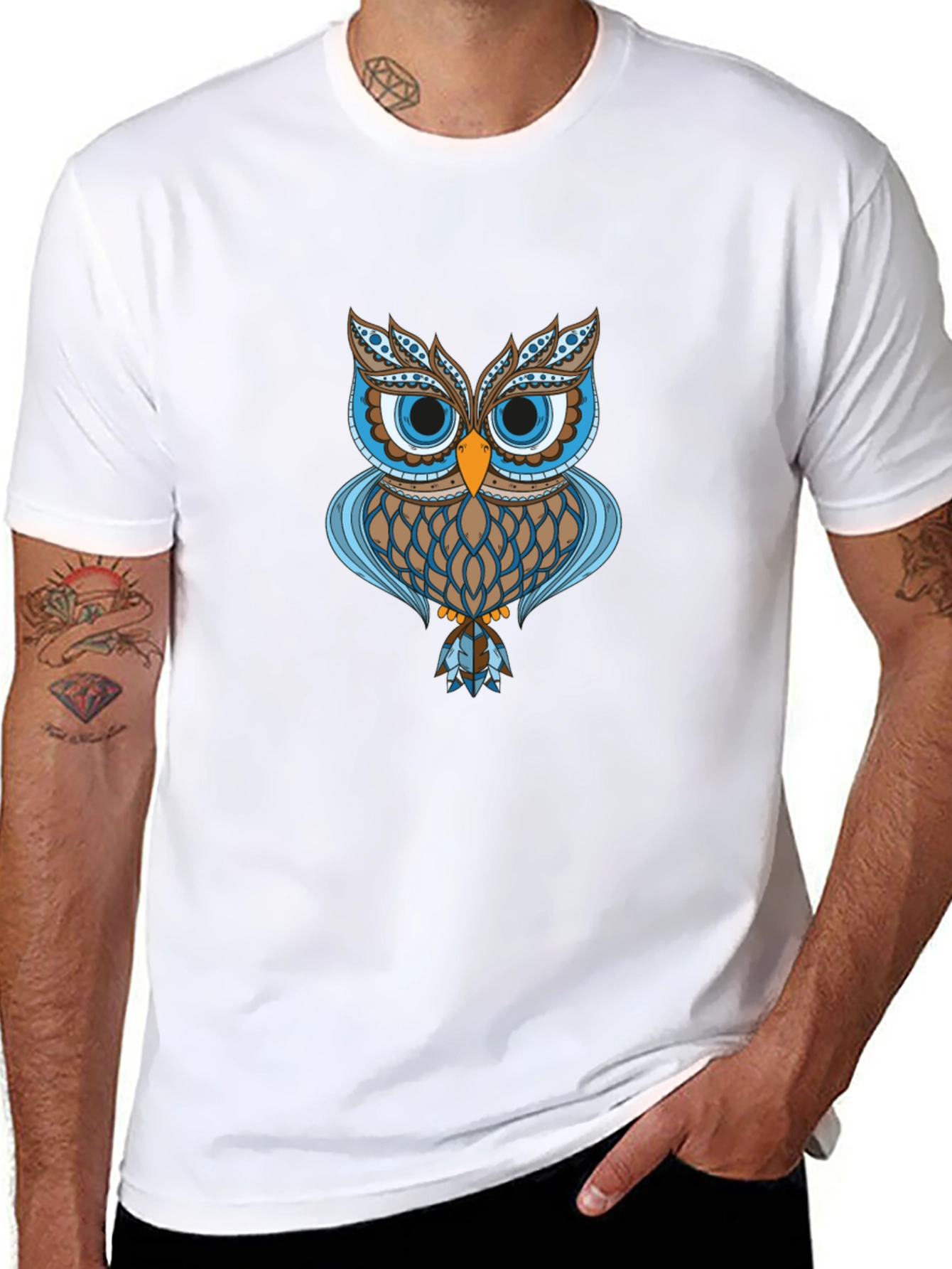 Owl Graphic Tee - Stylish Bird Design T-Shirt
