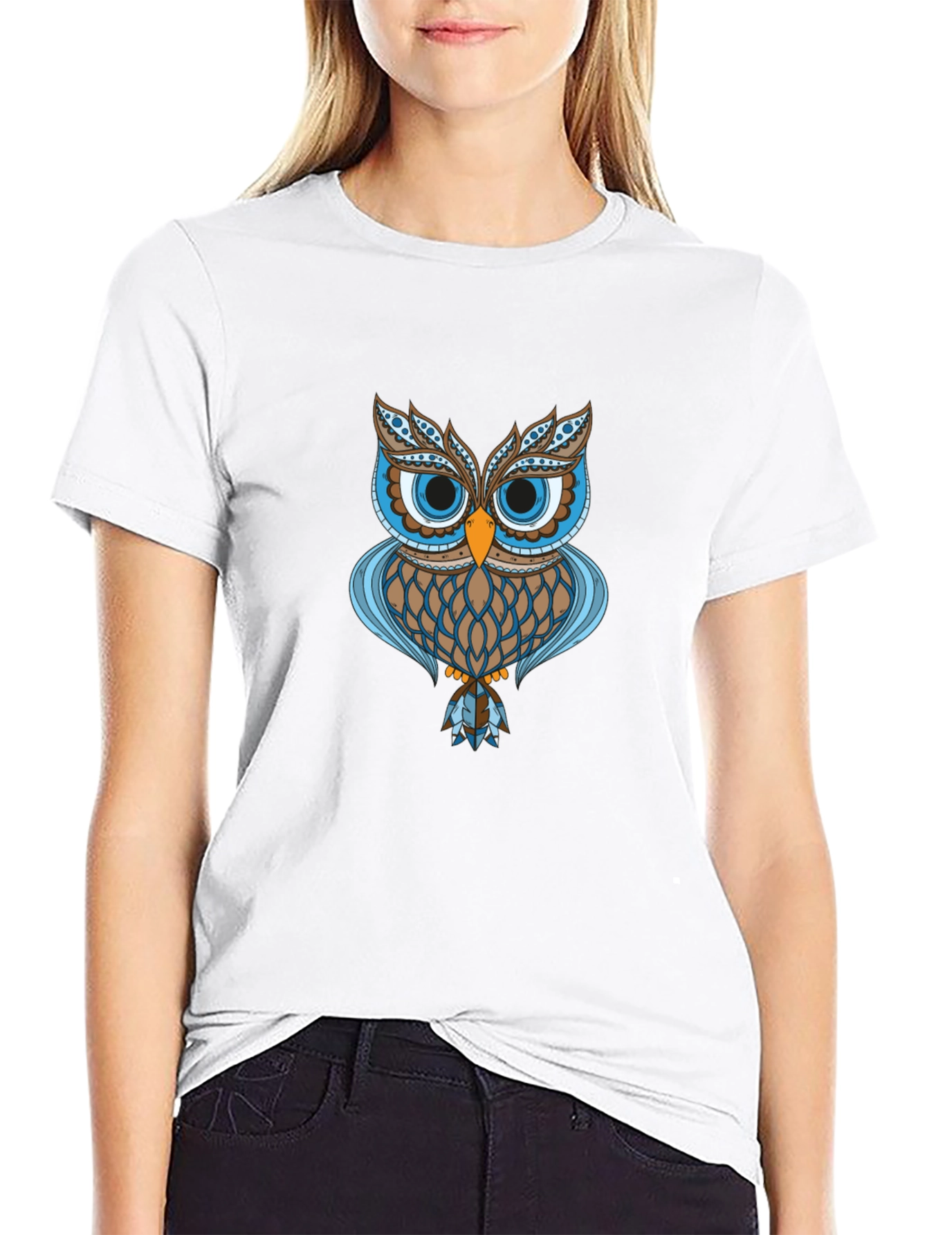 Owl Graphic Tee - Stylish Bird Design T-Shirt