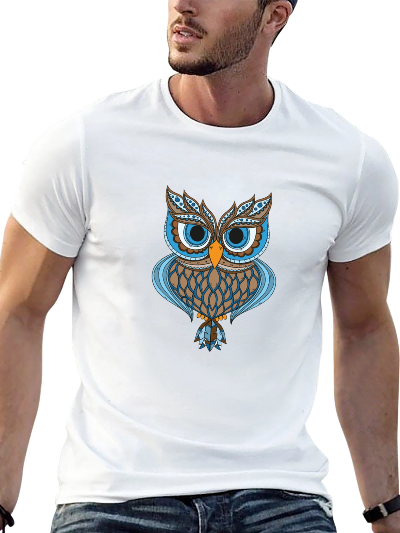 Owl Graphic Tee - Stylish Bird Design T-Shirt