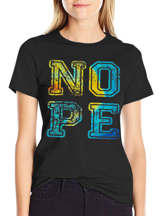 Retro Nope Graphic T-Shirt - Casual Wear