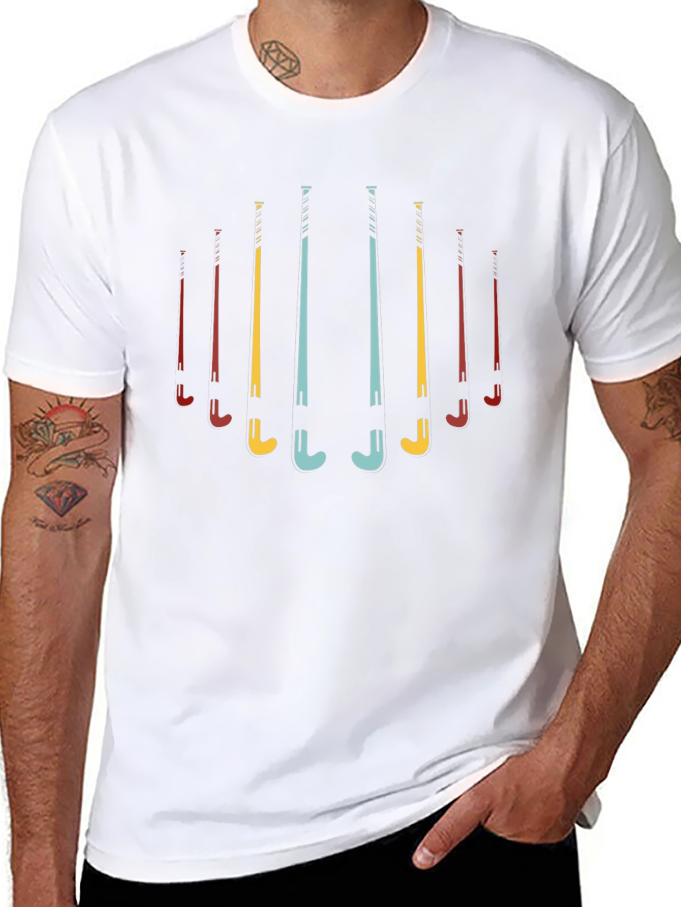 Retro Hockey Stick Graphic Tee