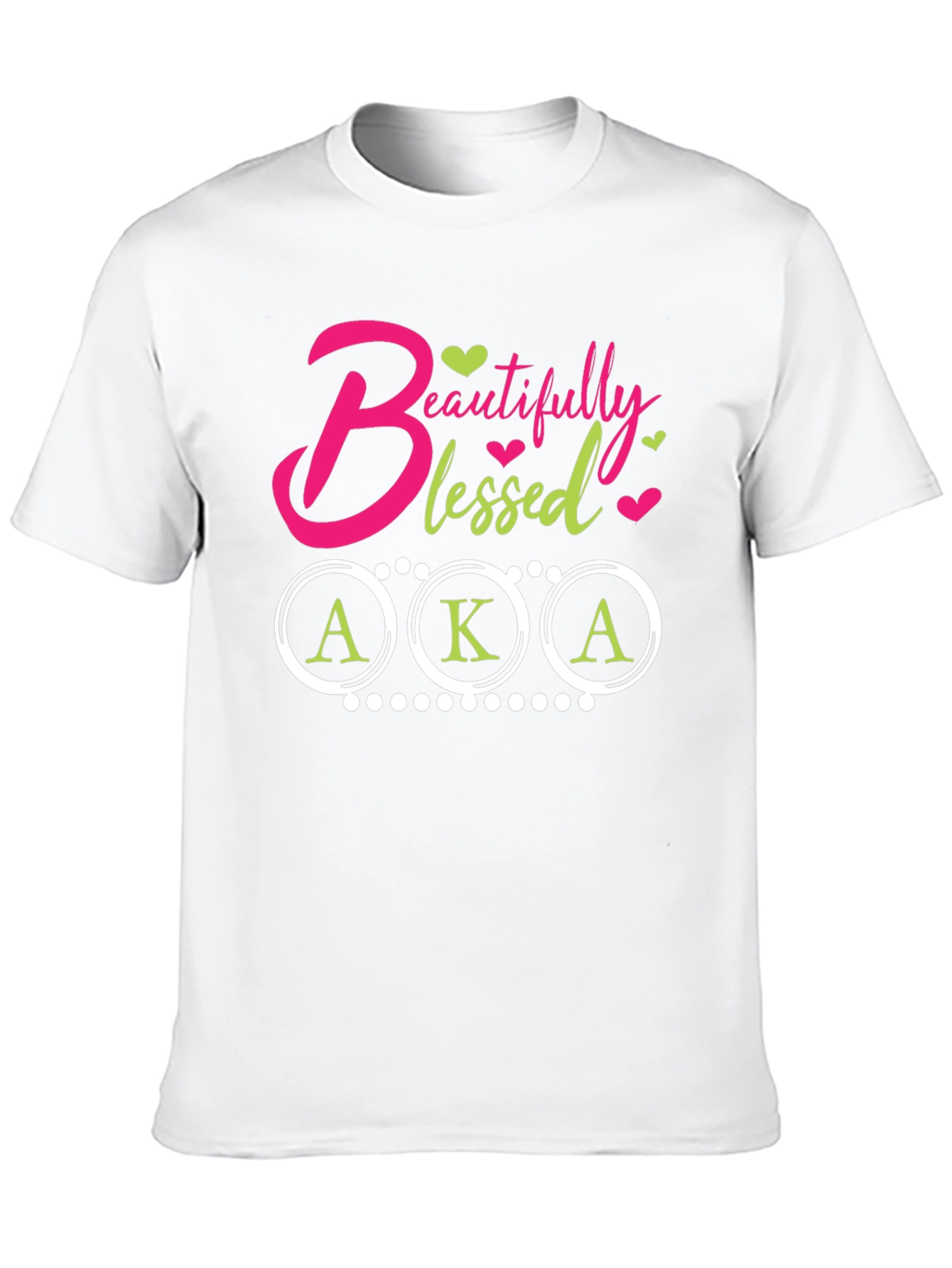 Beautifully Blessed AKA Tee - Black Cotton