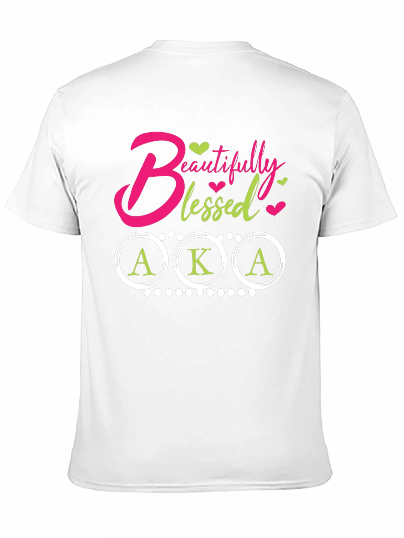 Beautifully Blessed AKA Tee - Black Cotton