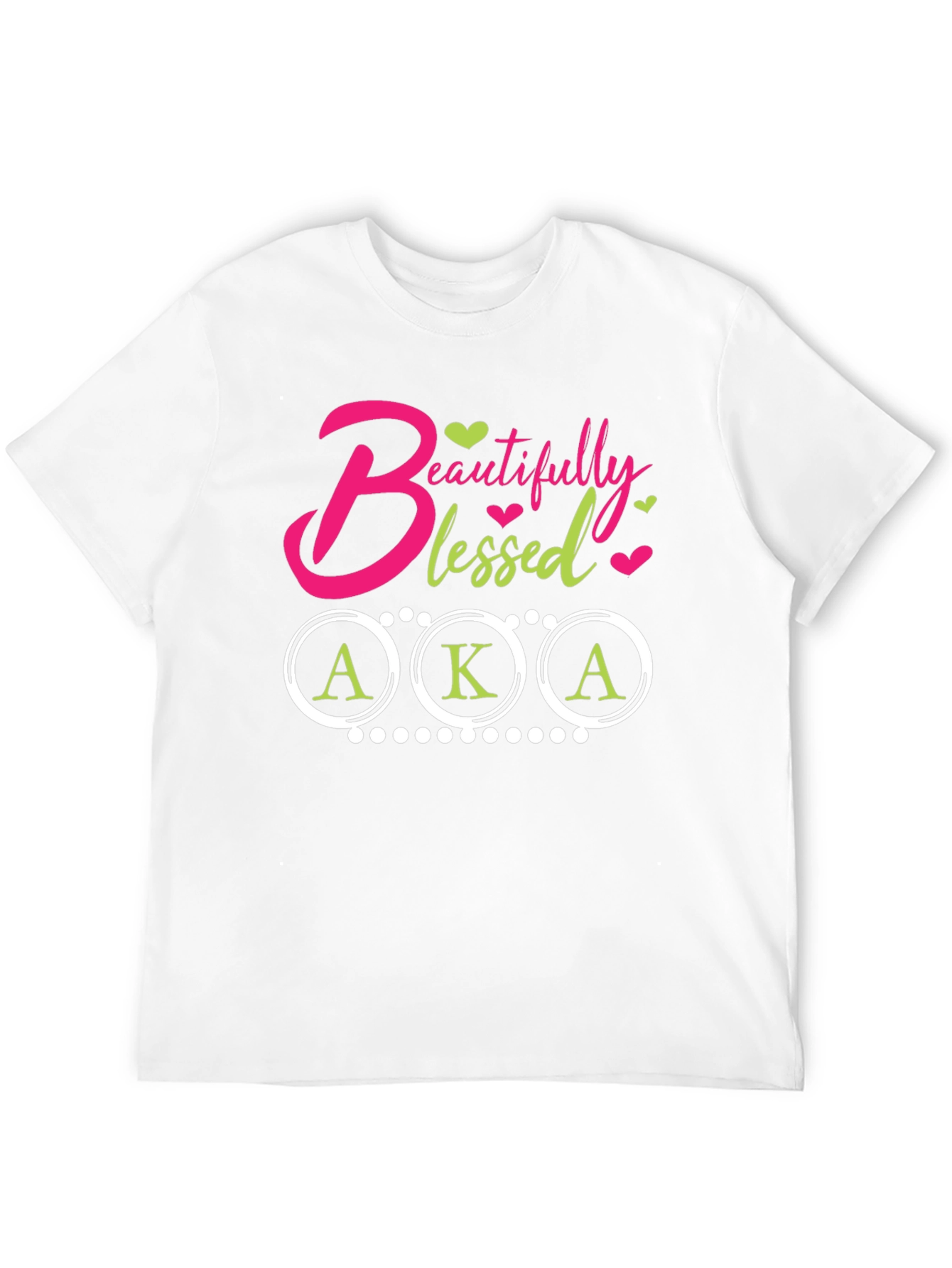Beautifully Blessed AKA Tee - Black Cotton