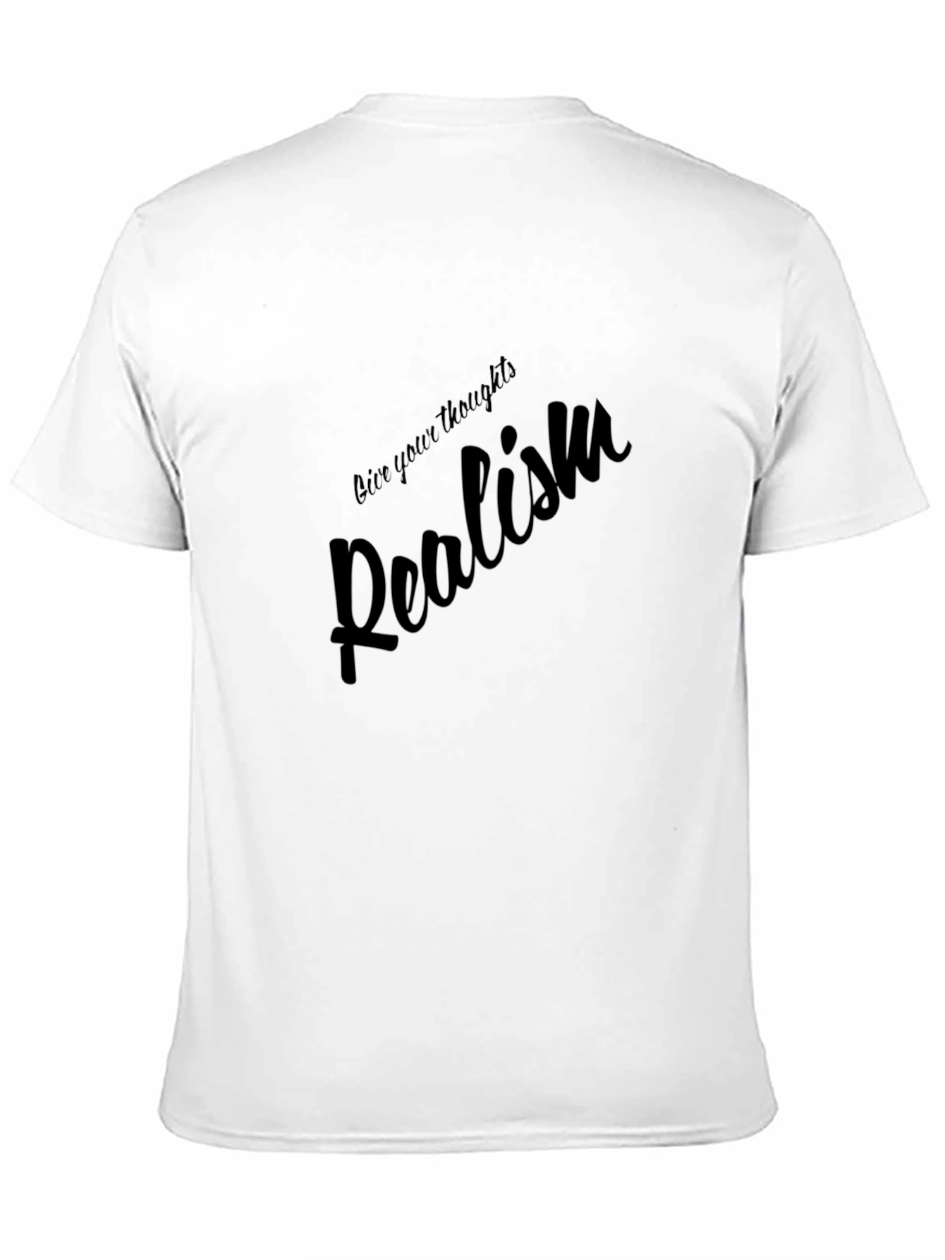 Realism Graphic Tee - Black Cotton Casual