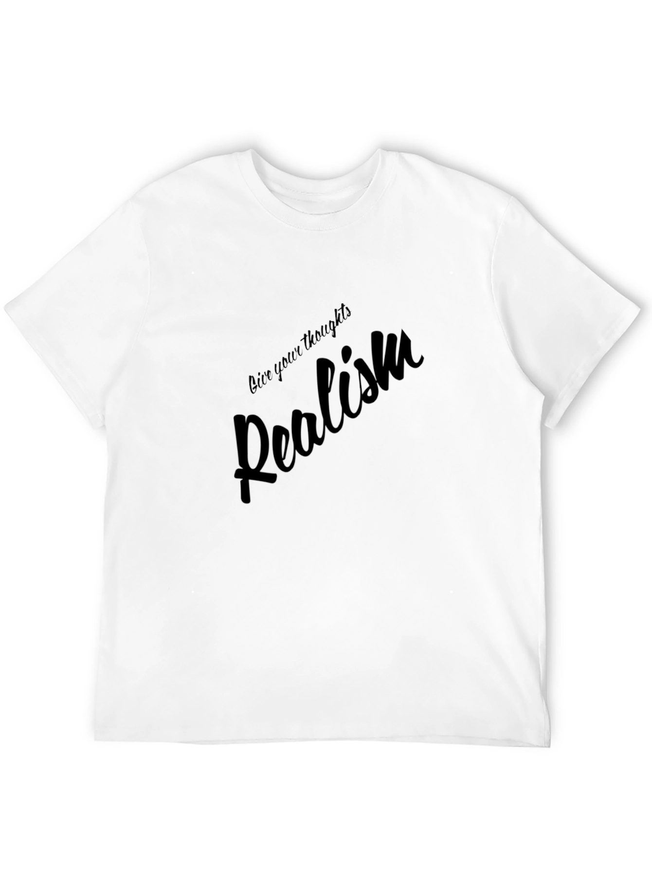 Realism Graphic Tee - Black Cotton Casual
