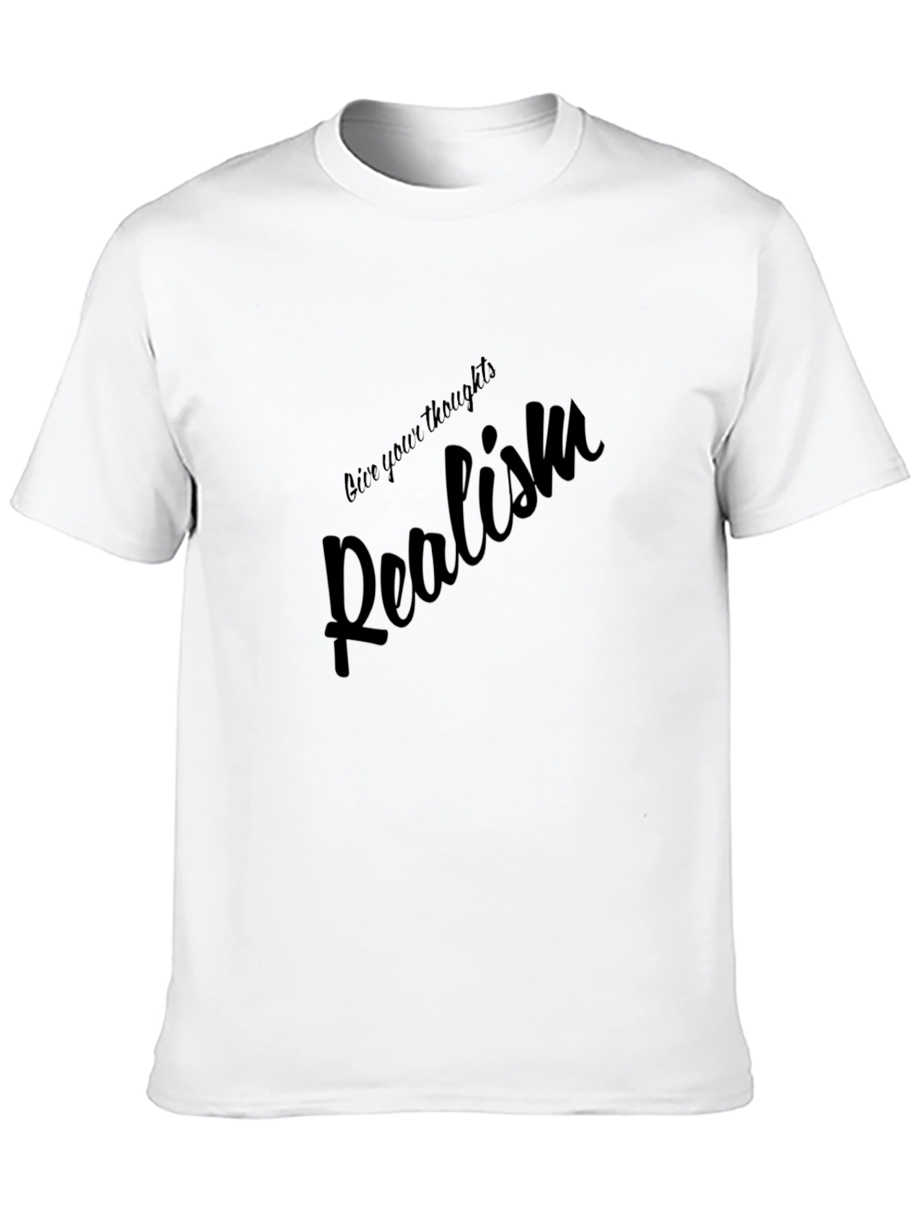 Realism Graphic Tee - Black Cotton Casual