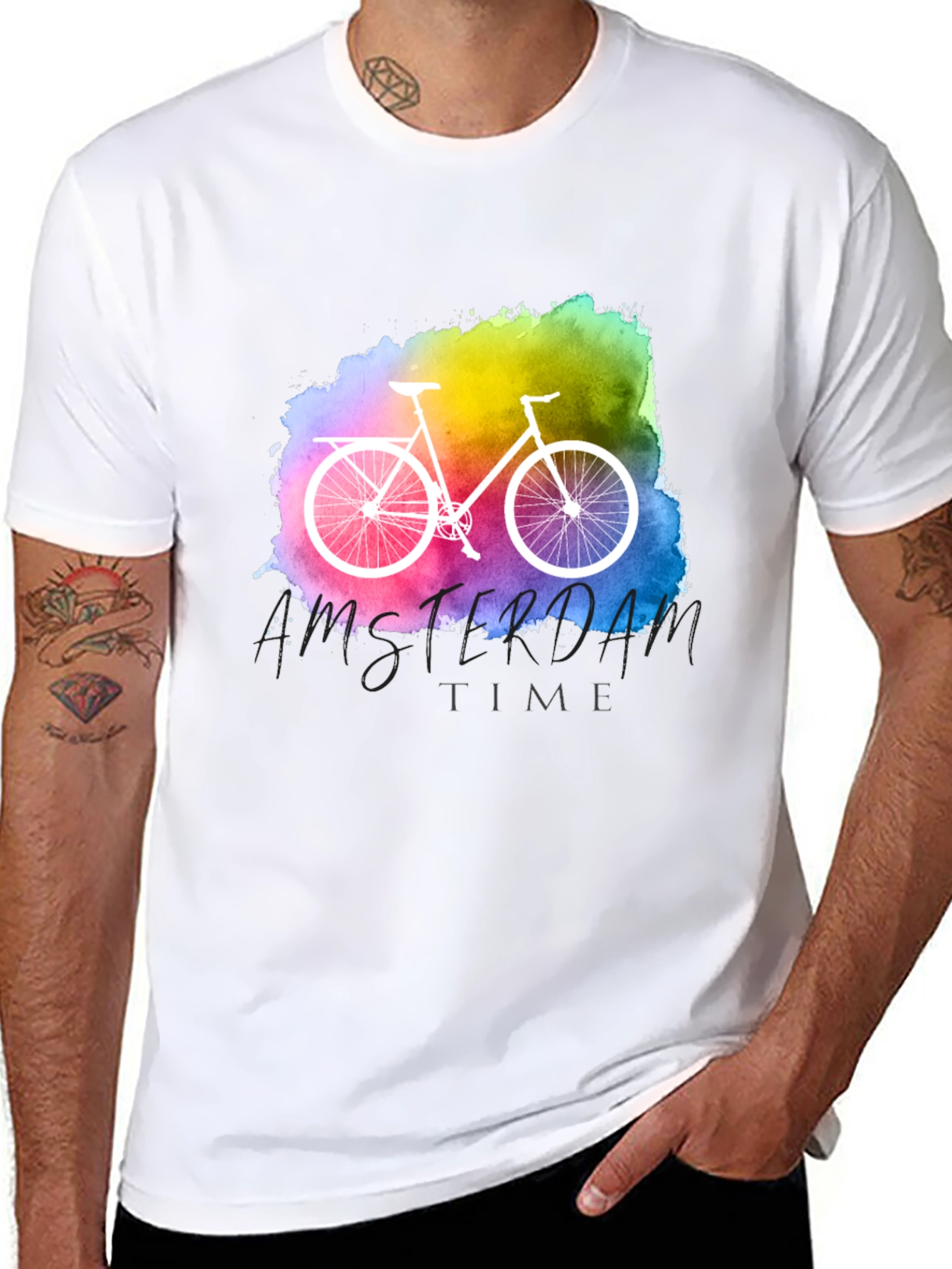 Amsterdam Time Bicycle Graphic Tee
