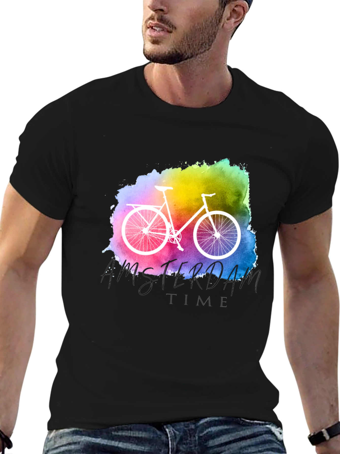 Amsterdam Time Bicycle Graphic Tee