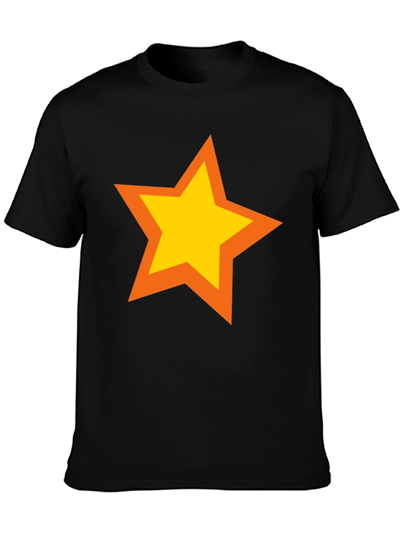 Bold Star Graphic Tee - Black Casual Shirt