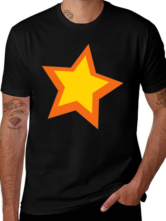 Bold Star Graphic Tee - Black Casual Shirt