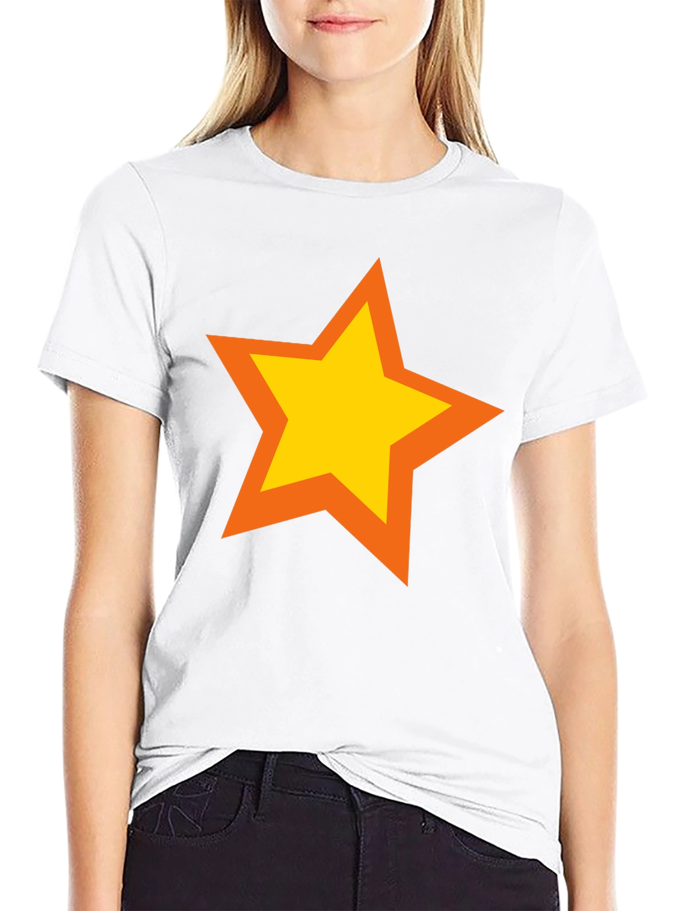 Bold Star Graphic Tee - Black Casual Shirt