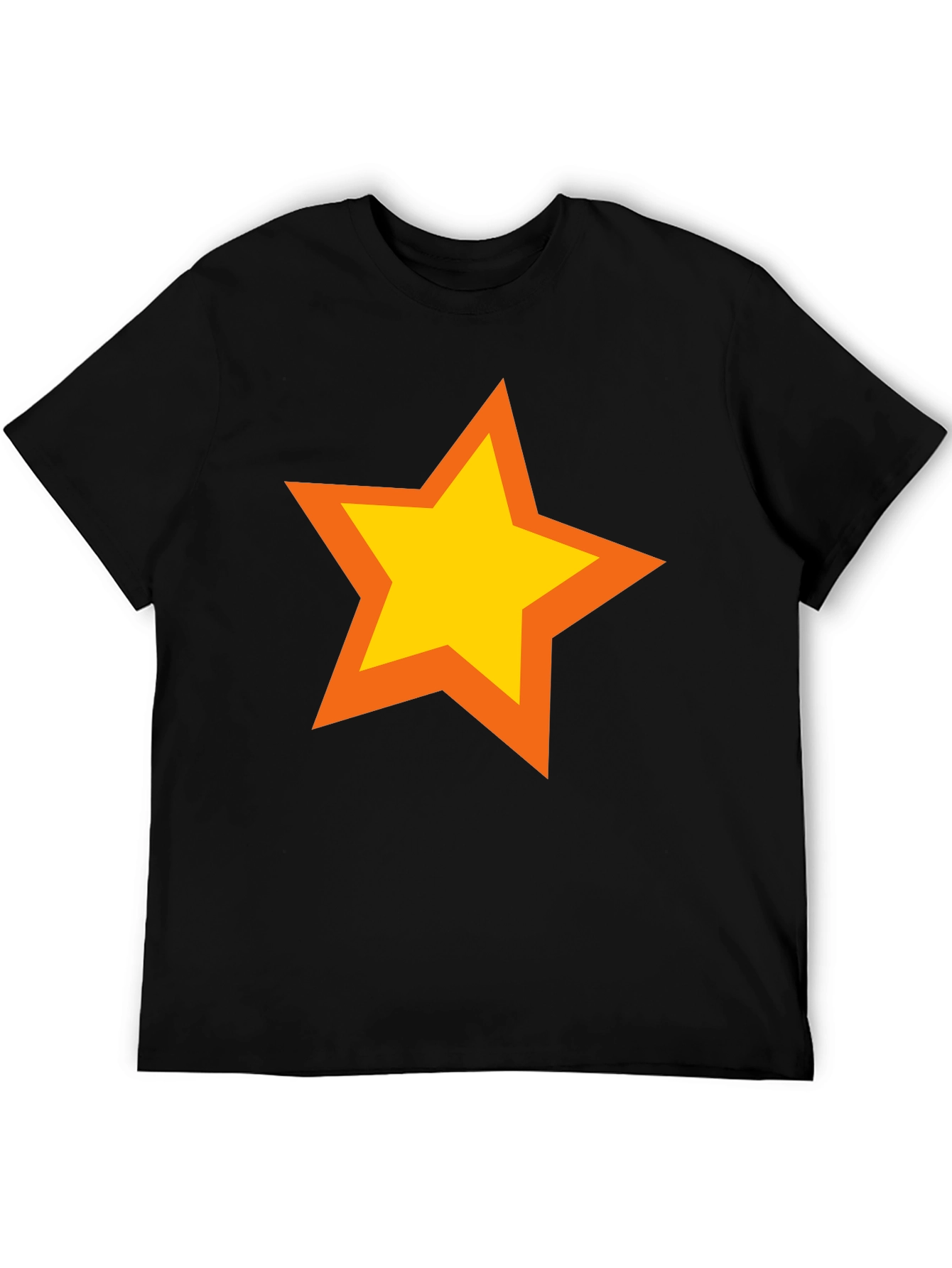 Bold Star Graphic Tee - Black Casual Shirt