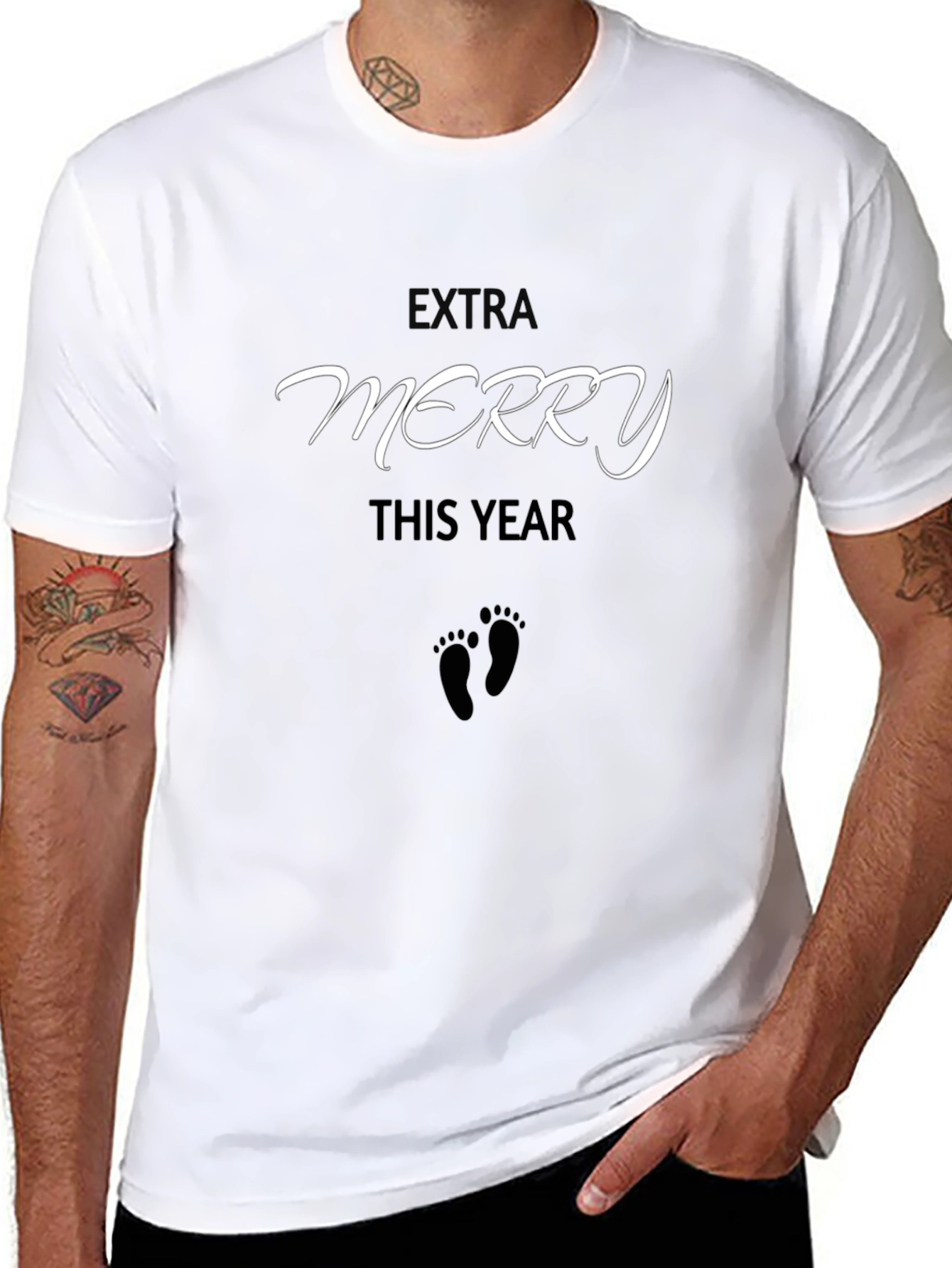 Extra Merry This Year Pregnancy Reveal T-Shirt