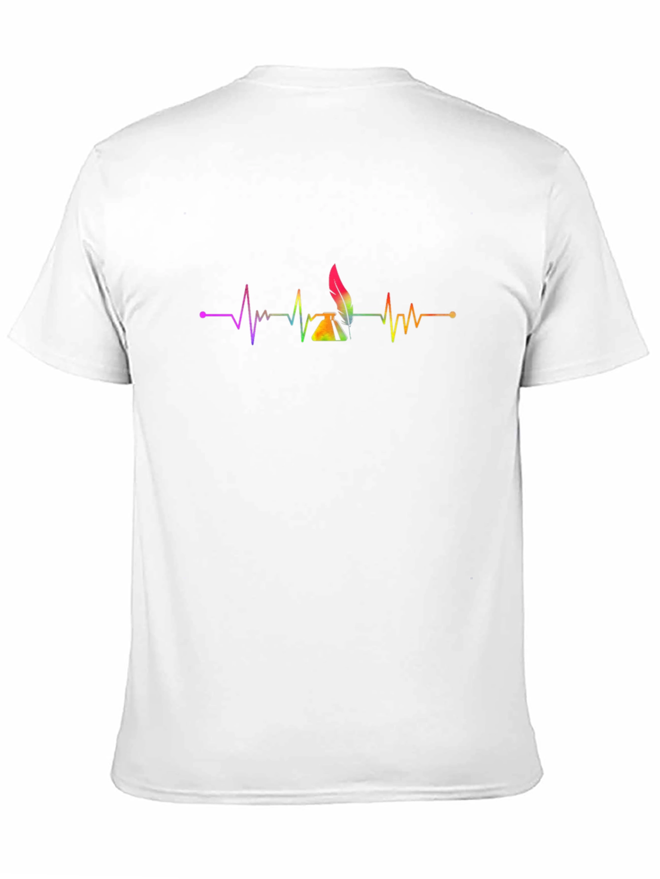 Writers Pulse T-Shirt - Rainbow Inkwell Design