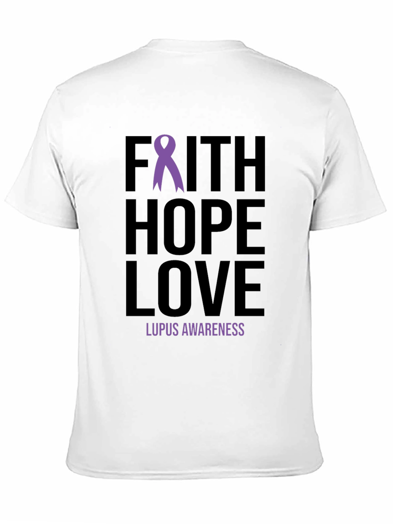 Faith Hope Love Lupus Awareness Ribbon T-Shirt