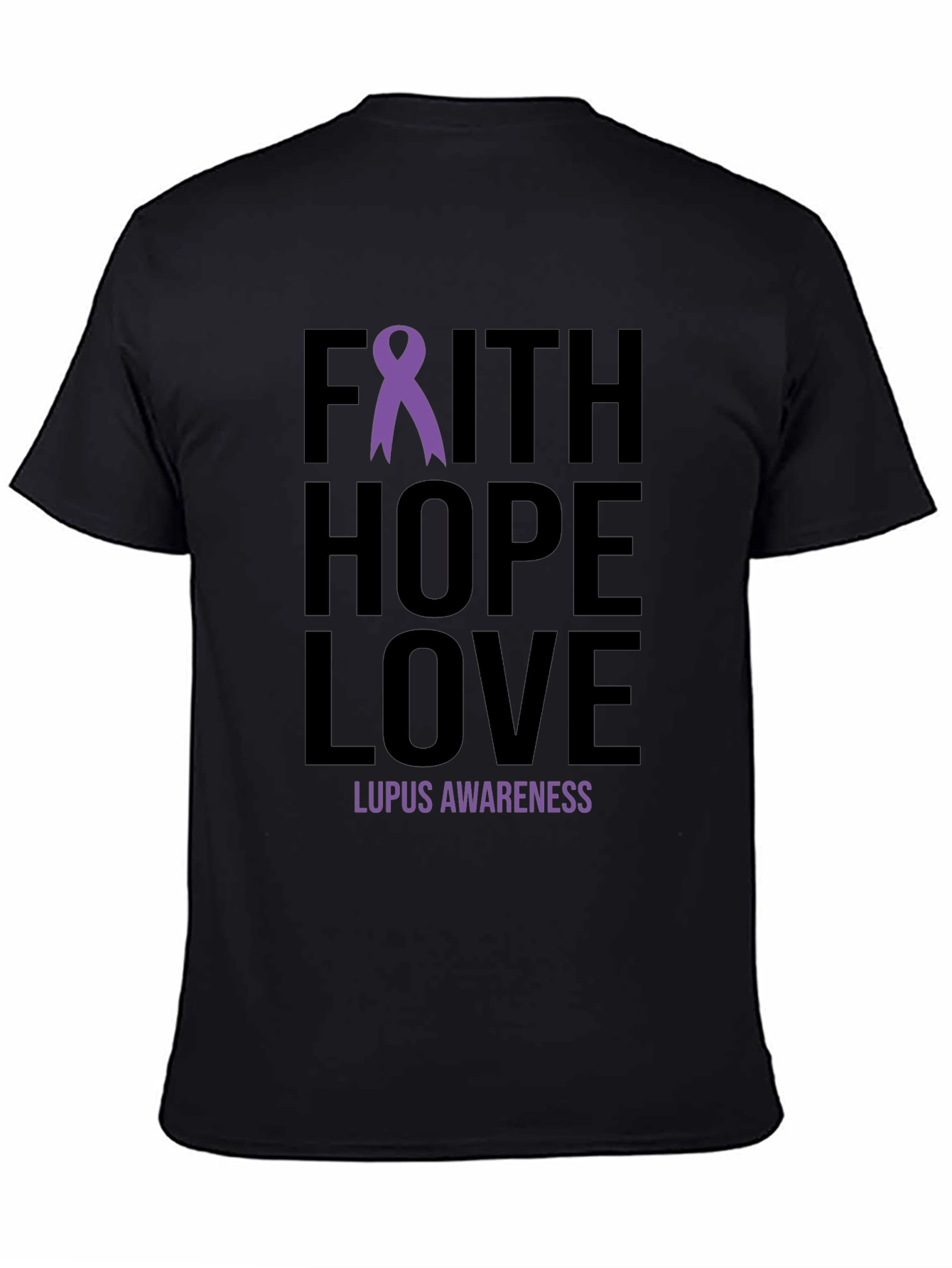 Faith Hope Love Lupus Awareness Ribbon T-Shirt