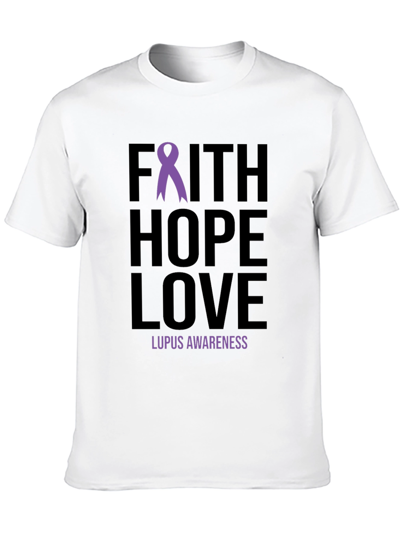 Faith Hope Love Lupus Awareness Ribbon T-Shirt