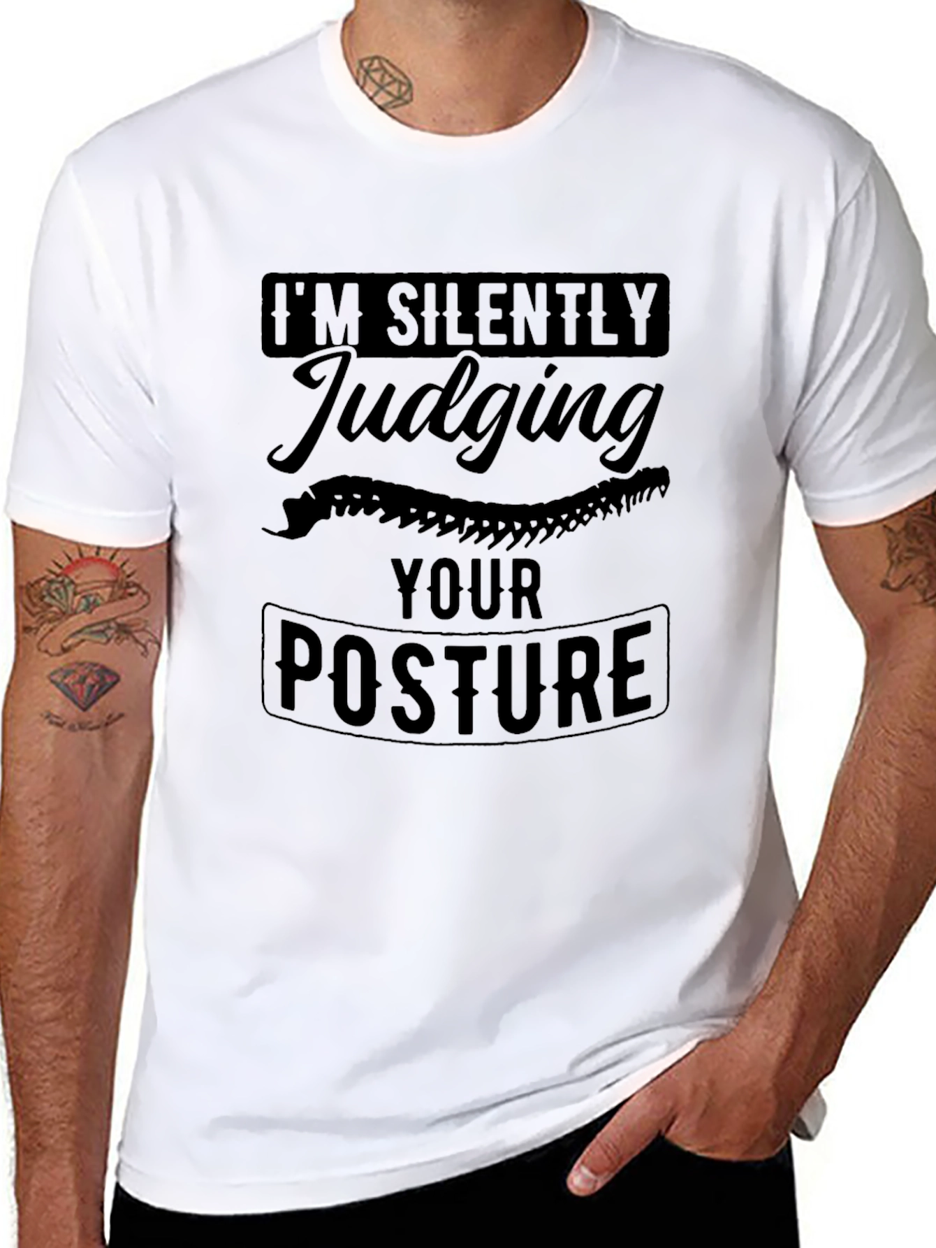 Silently Judging Posture Graphic T-Shirt