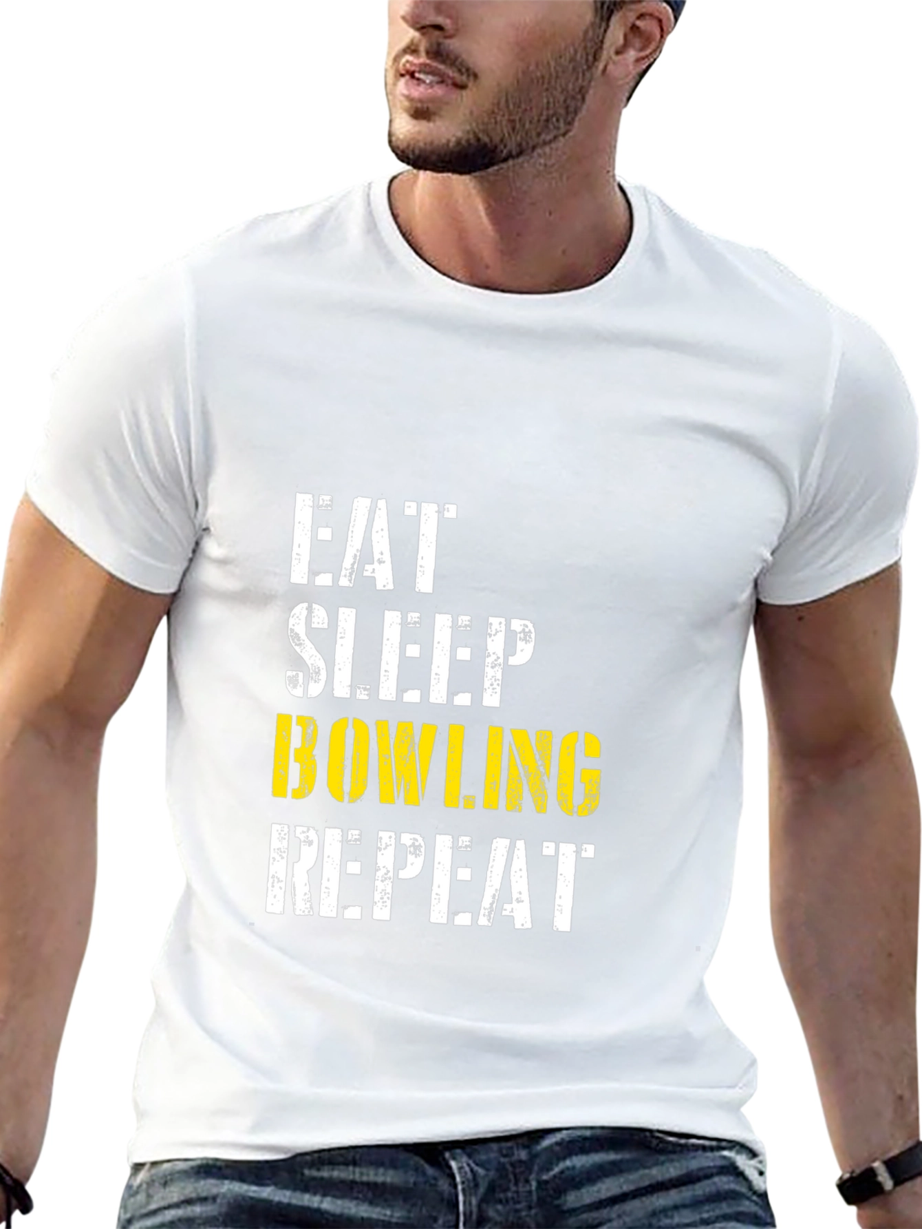 Eat Sleep Bowling Repeat Black T-Shirt