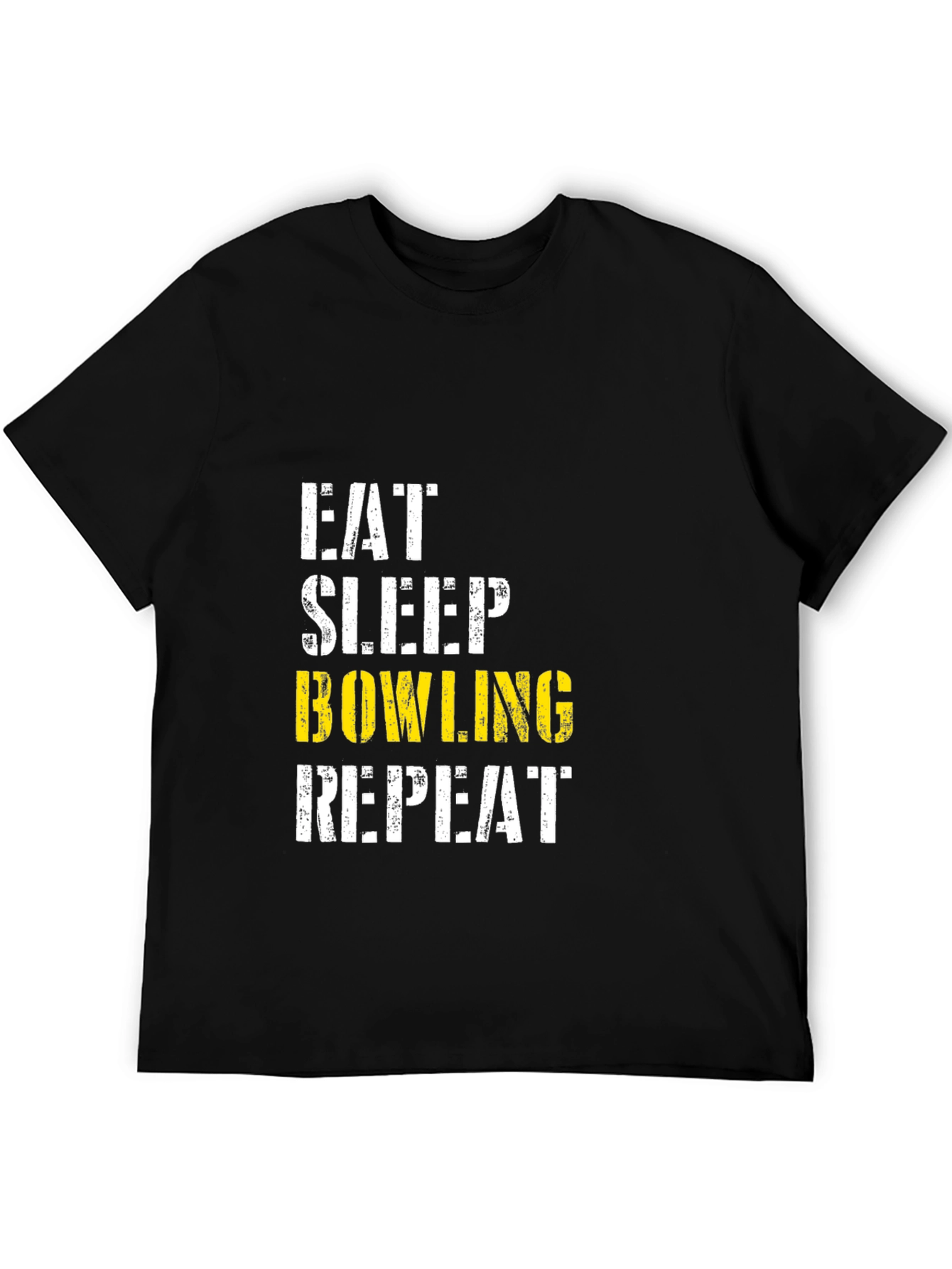 Eat Sleep Bowling Repeat Black T-Shirt