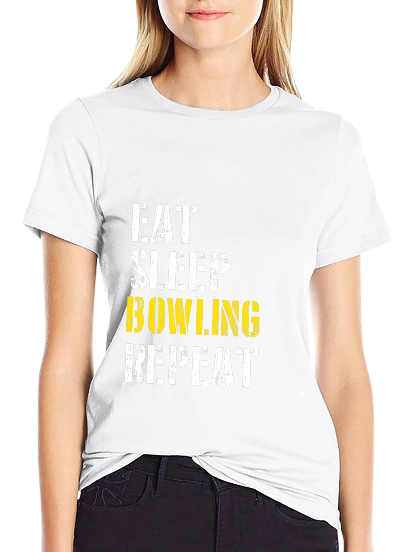 Eat Sleep Bowling Repeat Black T-Shirt