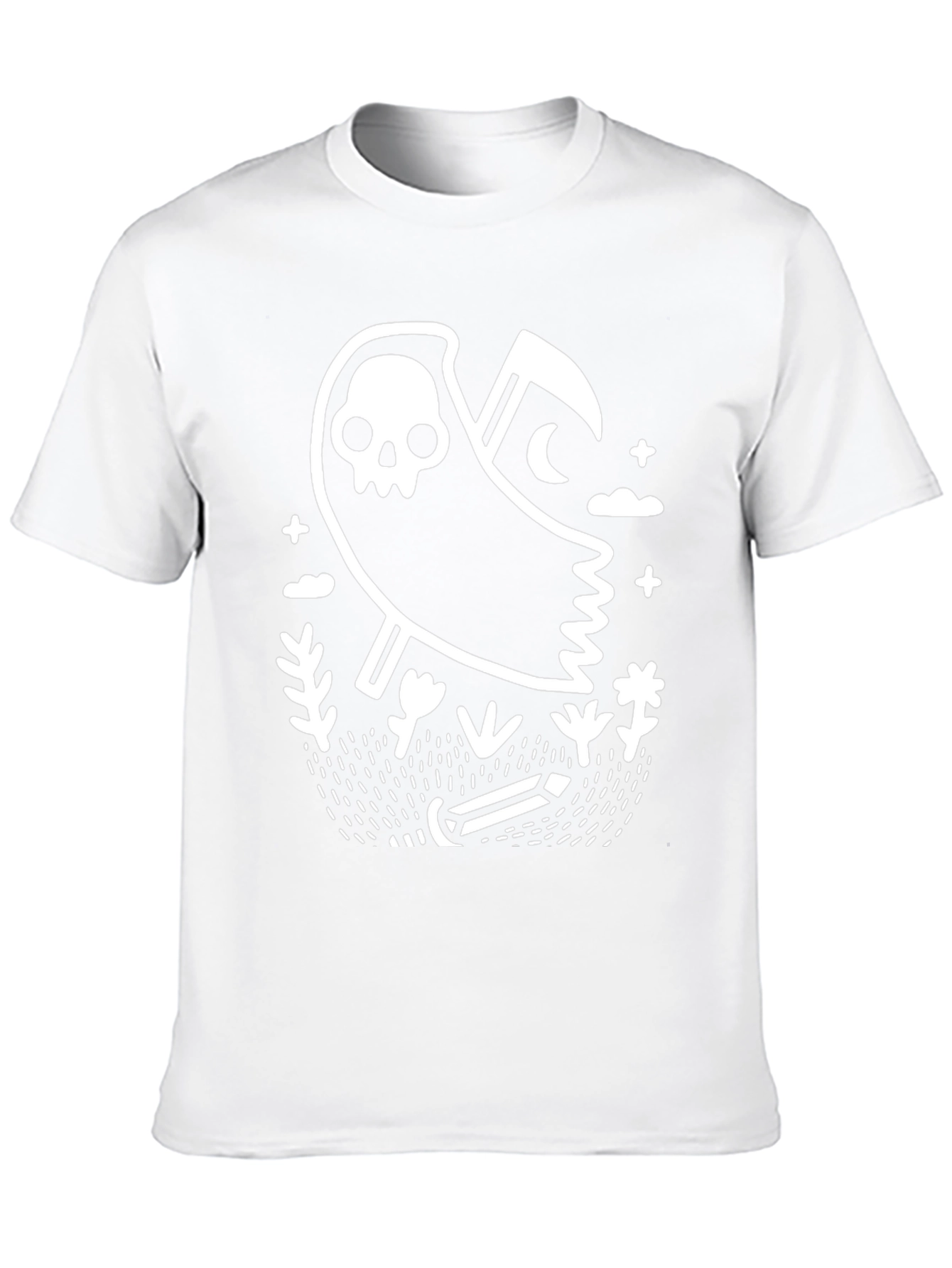 Grim Reaper Graphic Tee - Black Cotton T-Shirt