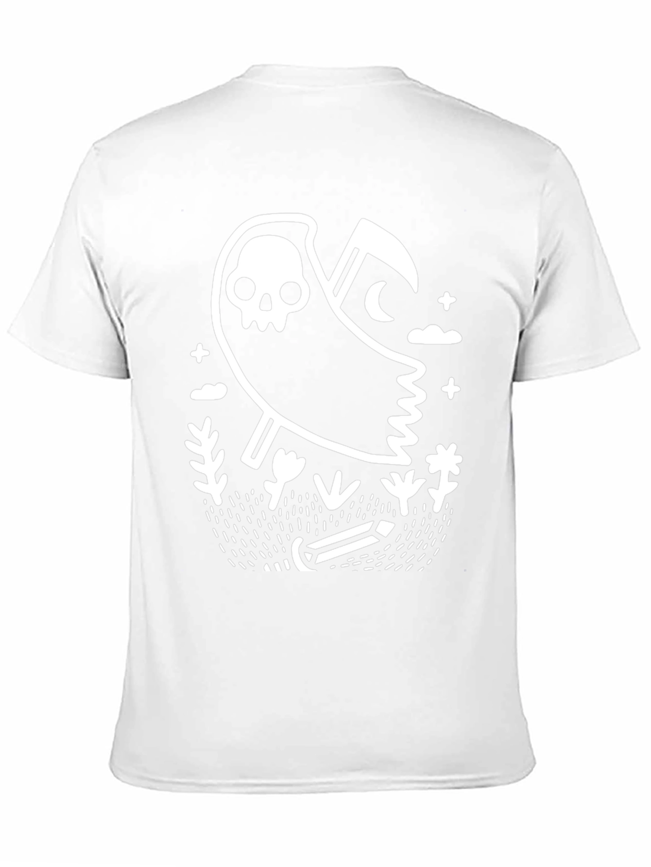 Grim Reaper Graphic Tee - Black Cotton T-Shirt