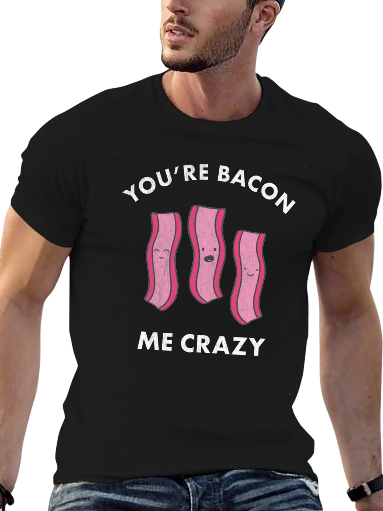 Bacon Me Crazy Black T-Shirt