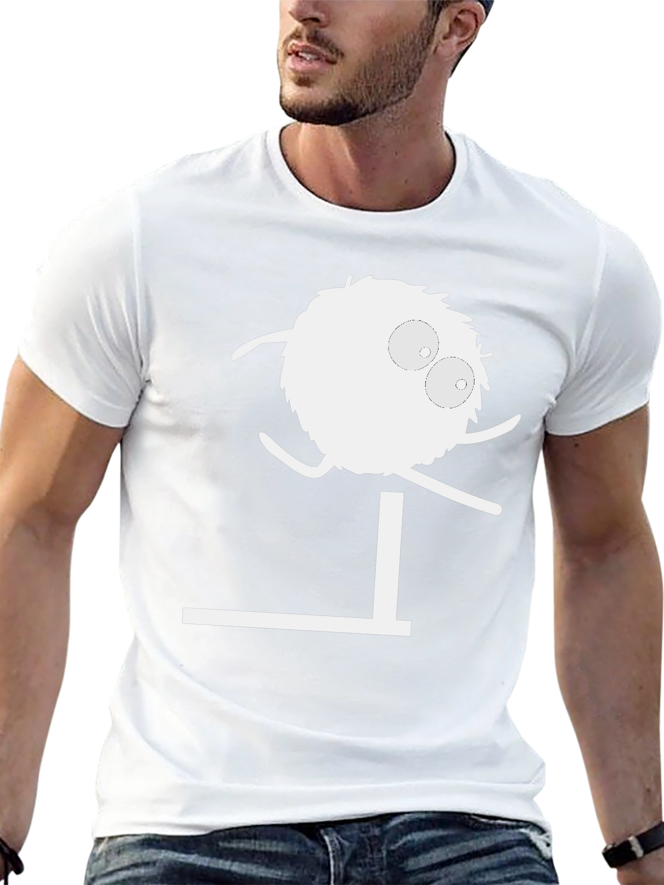 Funny Cartoon Jumping Hurdle Black T-Shirt