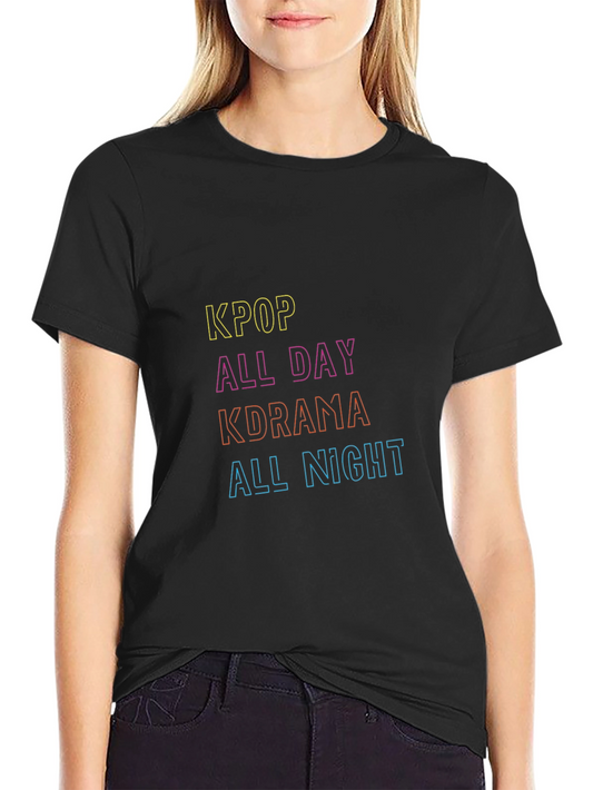 Kpop Kdrama All Day All Night Black Tee