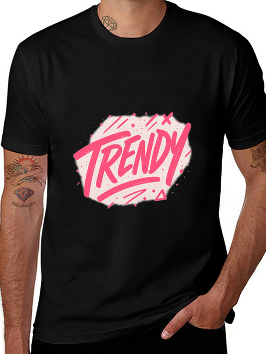 Trendy Graphic Black T-Shirt