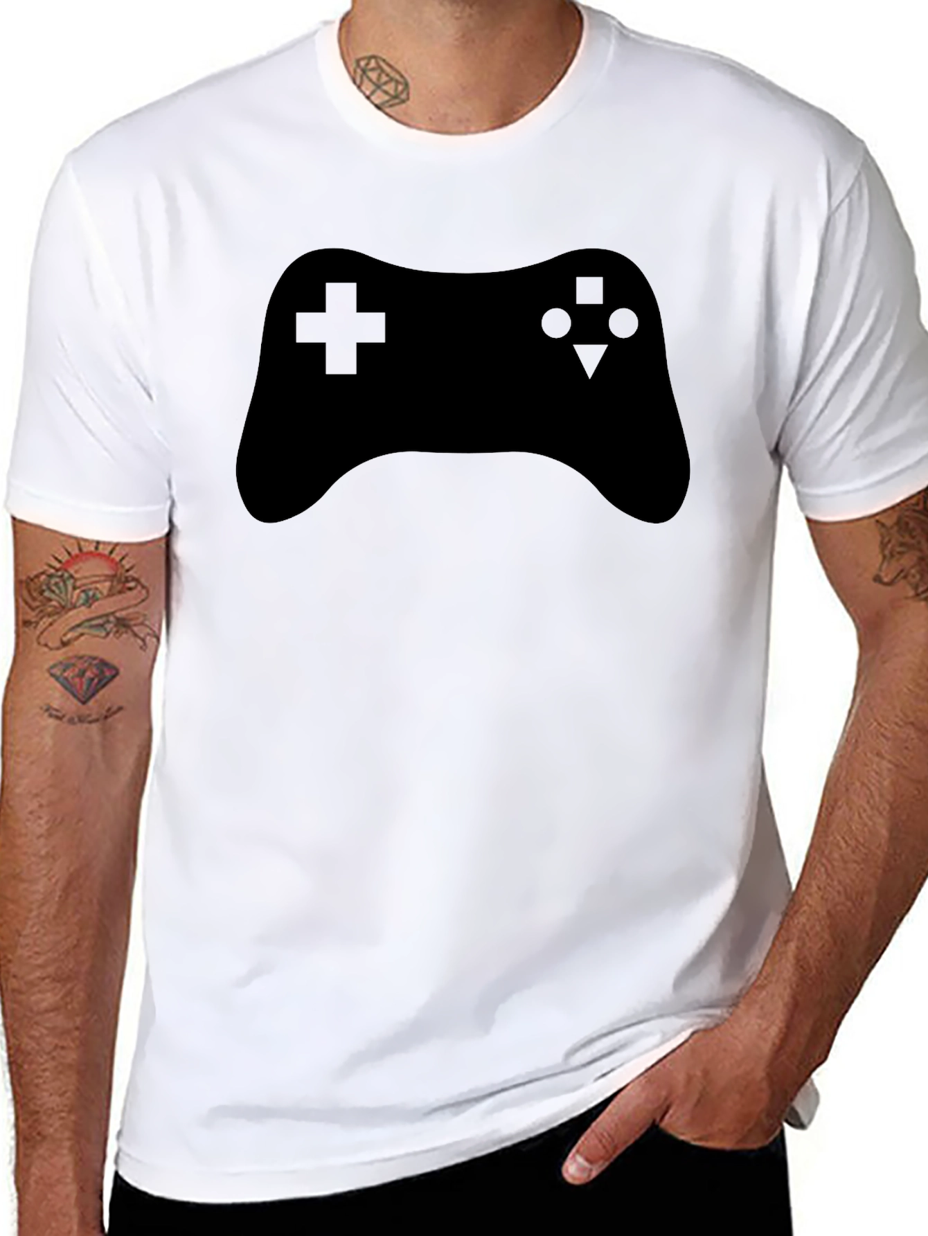 Gamer T-Shirt - Black Video Game Controller Graphic Tee
