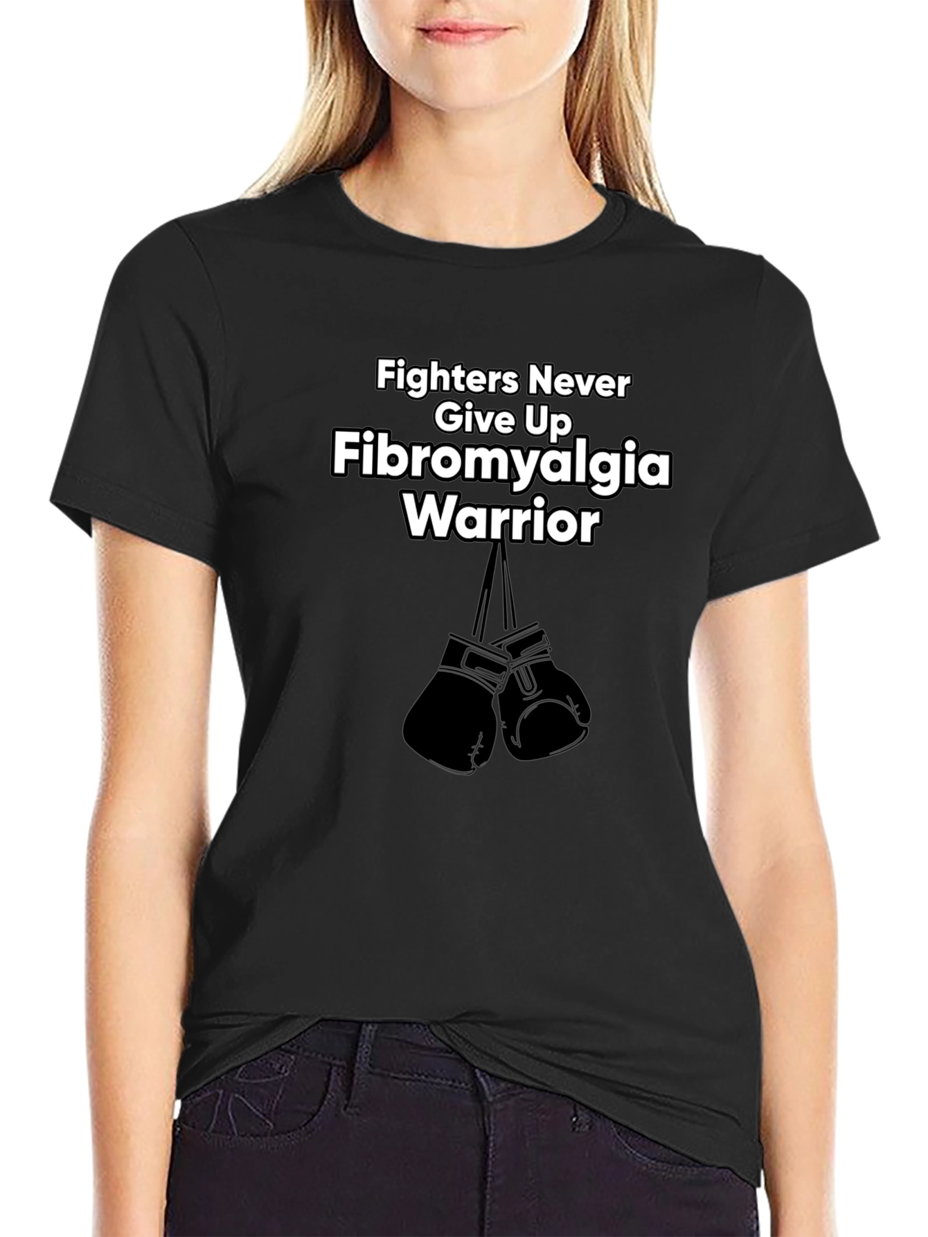 Fibromyalgia Warrior T-Shirt - Fighters Never Give Up