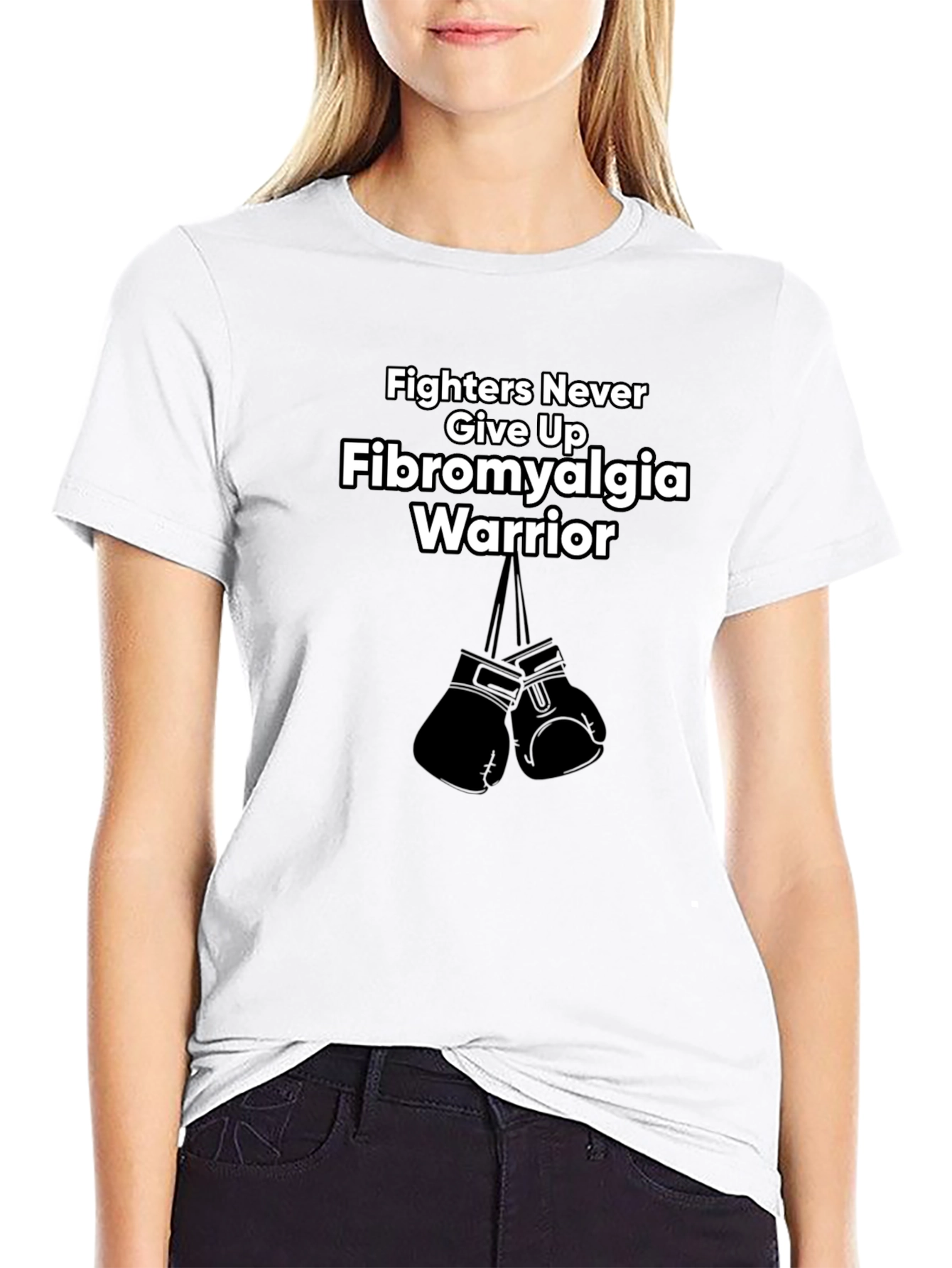 Fibromyalgia Warrior T-Shirt - Fighters Never Give Up