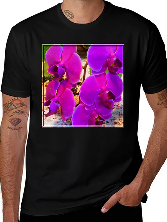 Orchid Flower Graphic T-Shirt - Stylish Floral Tee