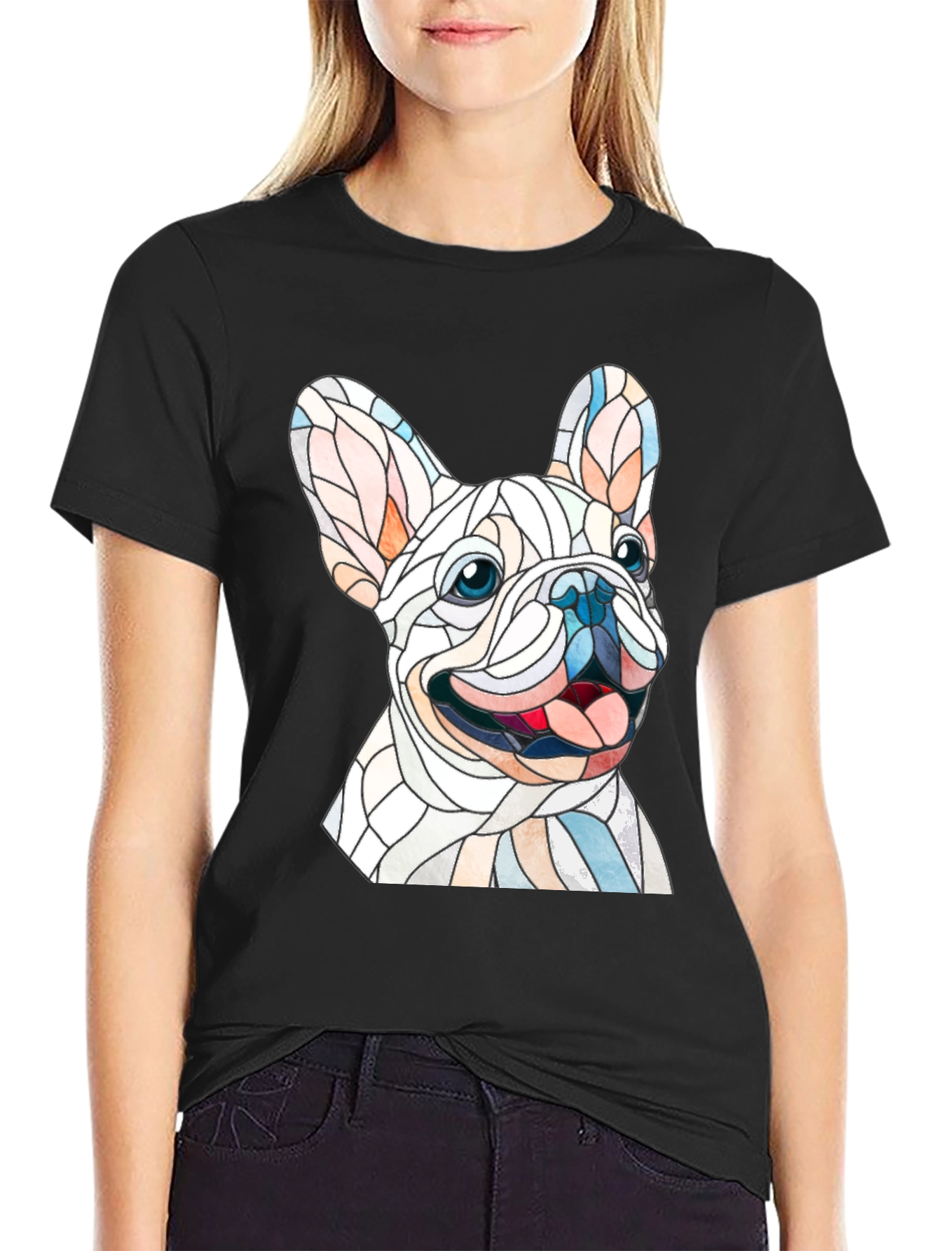 French Bulldog Art T-Shirt - Black