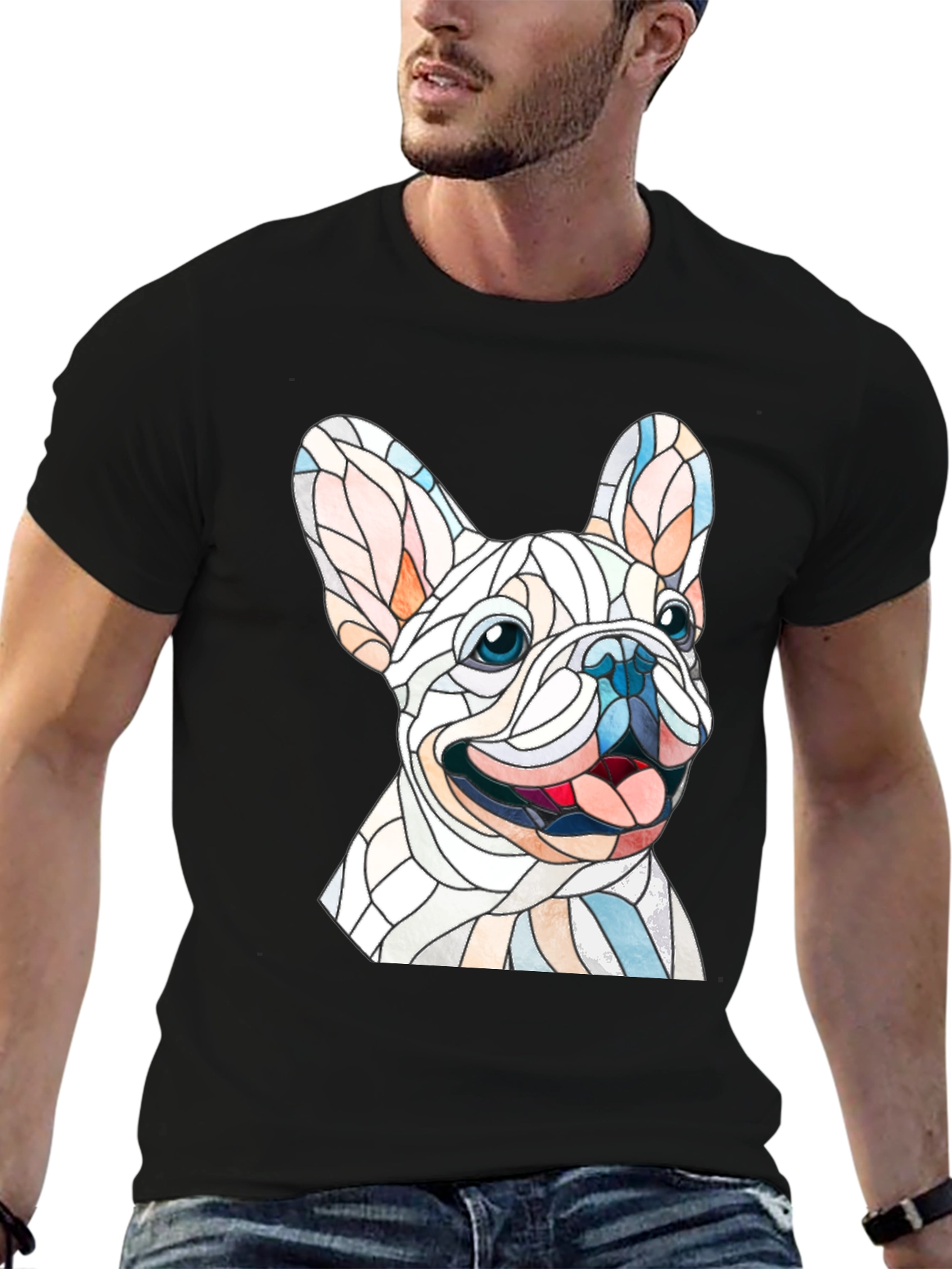 French Bulldog Art T-Shirt - Black